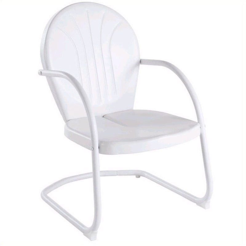 Steel Metal Chair in White-Pemberly Row