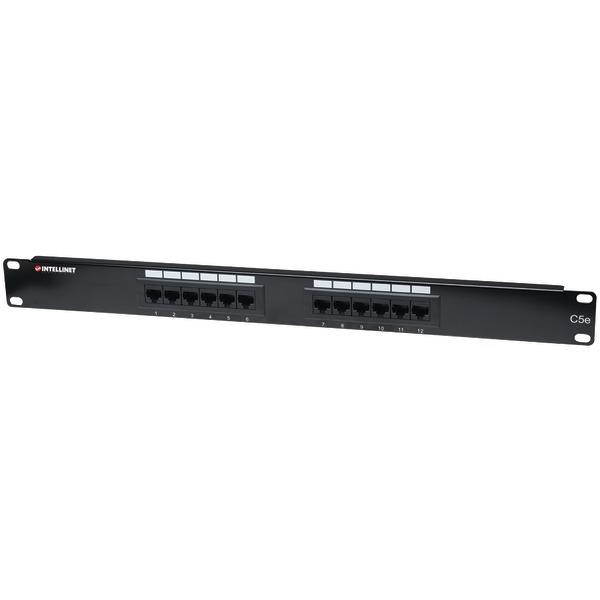 INTELLINET 513531 CAT-5E Patch Panel, 12-Port