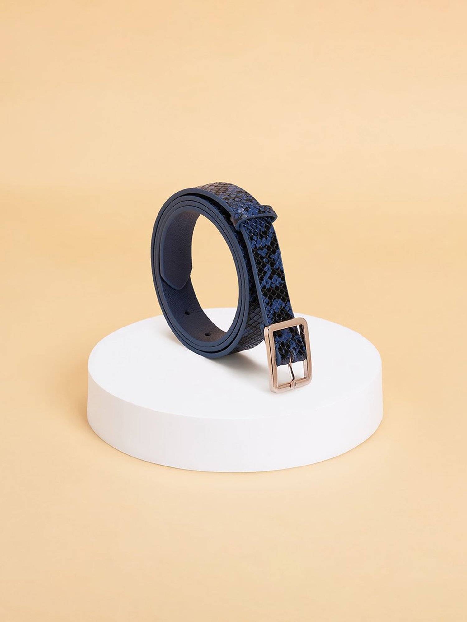 Hidesign Mariko Brown Solid Leather Narrow Belt