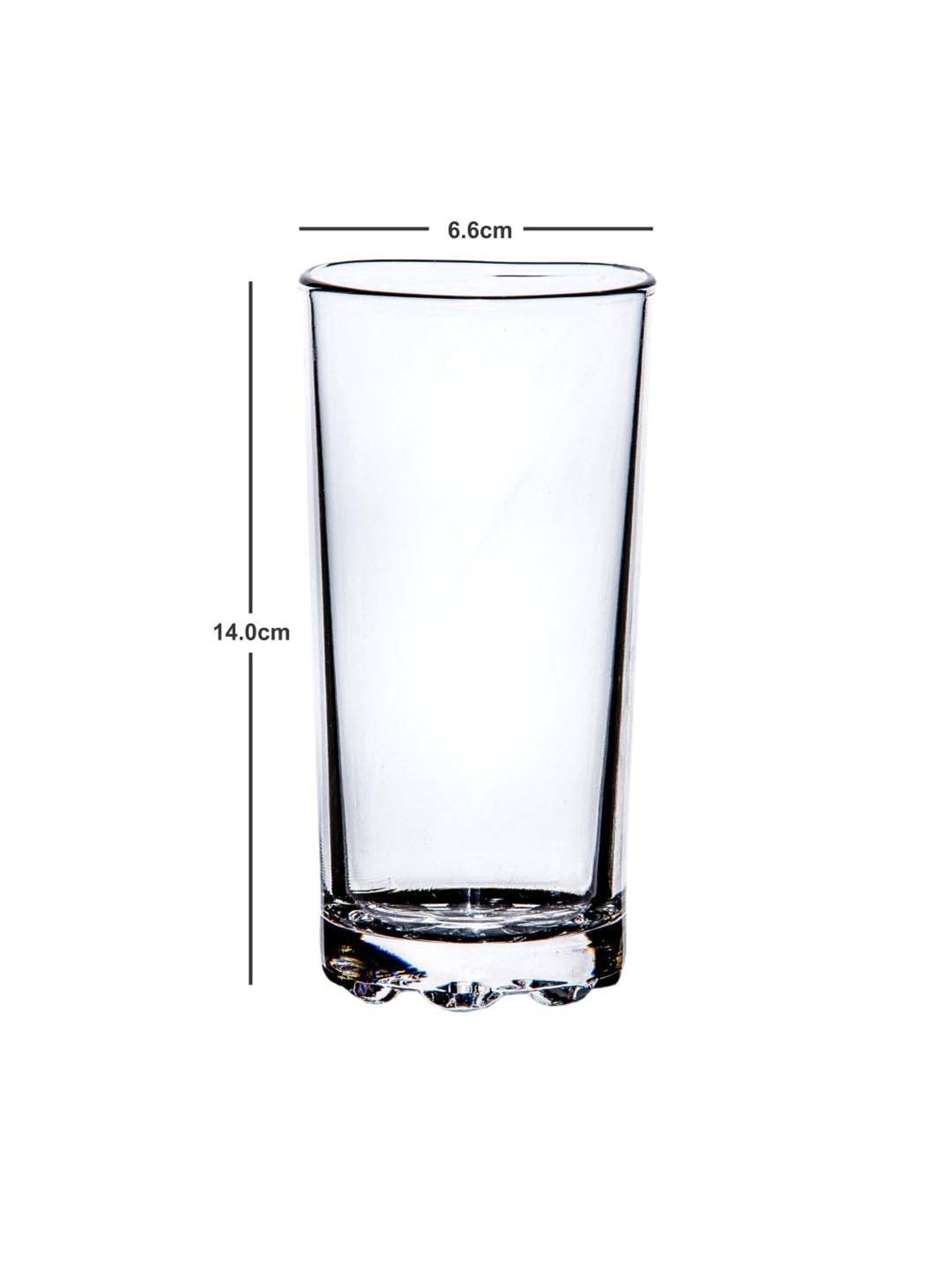 ROXX Transparent Glass Tumbler (0.3 L) - Set of 6