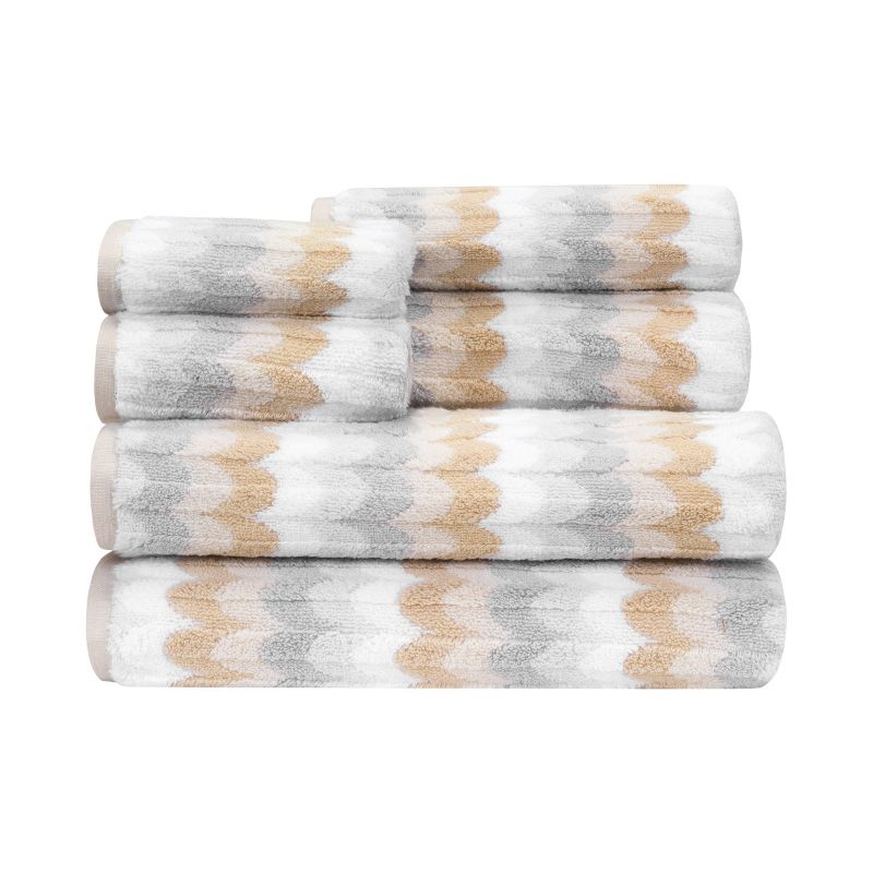 6pc Alicante Zero Twist Towel Set Beige - Caro Home