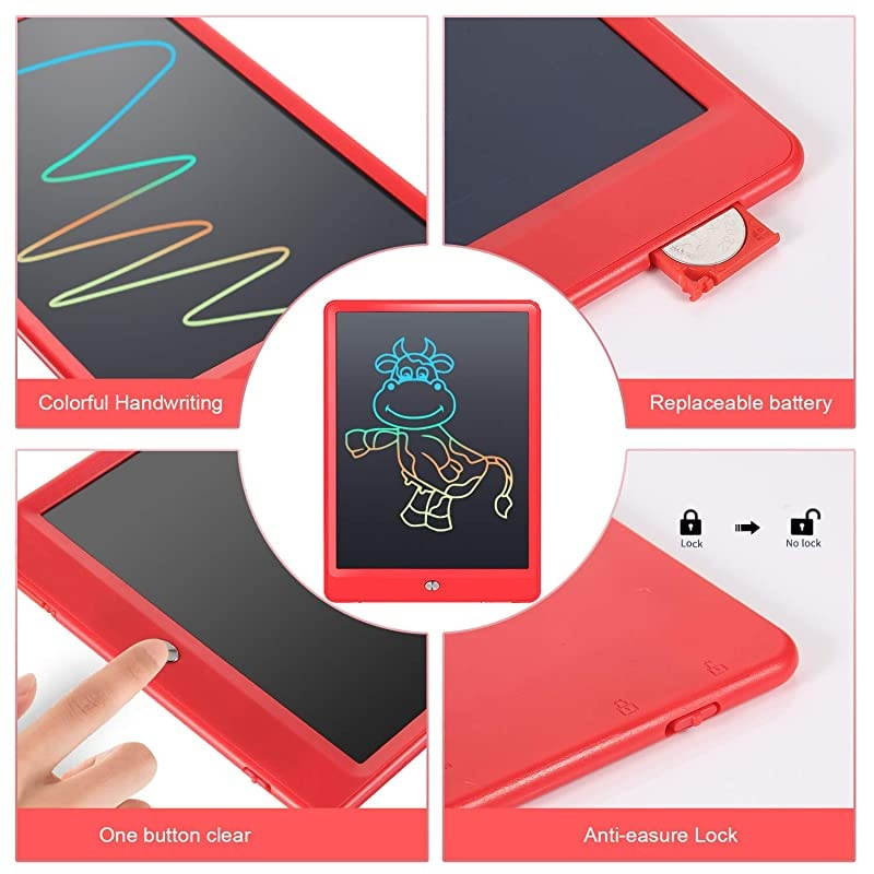 LCD Writing Tablet  10 Inch Electronic Graphics Drawing Pads Drawing Board eWriter Digital Handwriting Doodle Pad with Memory Lock for Kids Home School Office