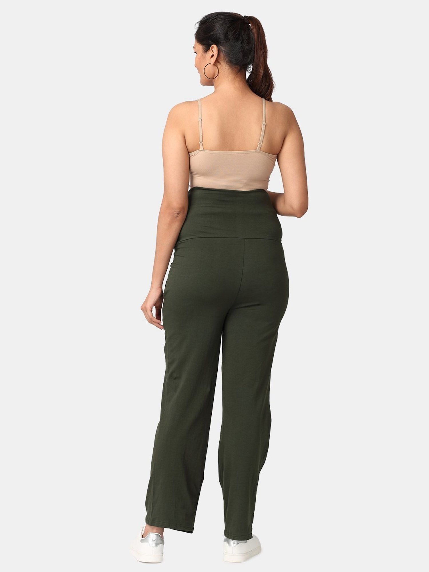 The Mom Store Green Relaxed Fit Trackpants