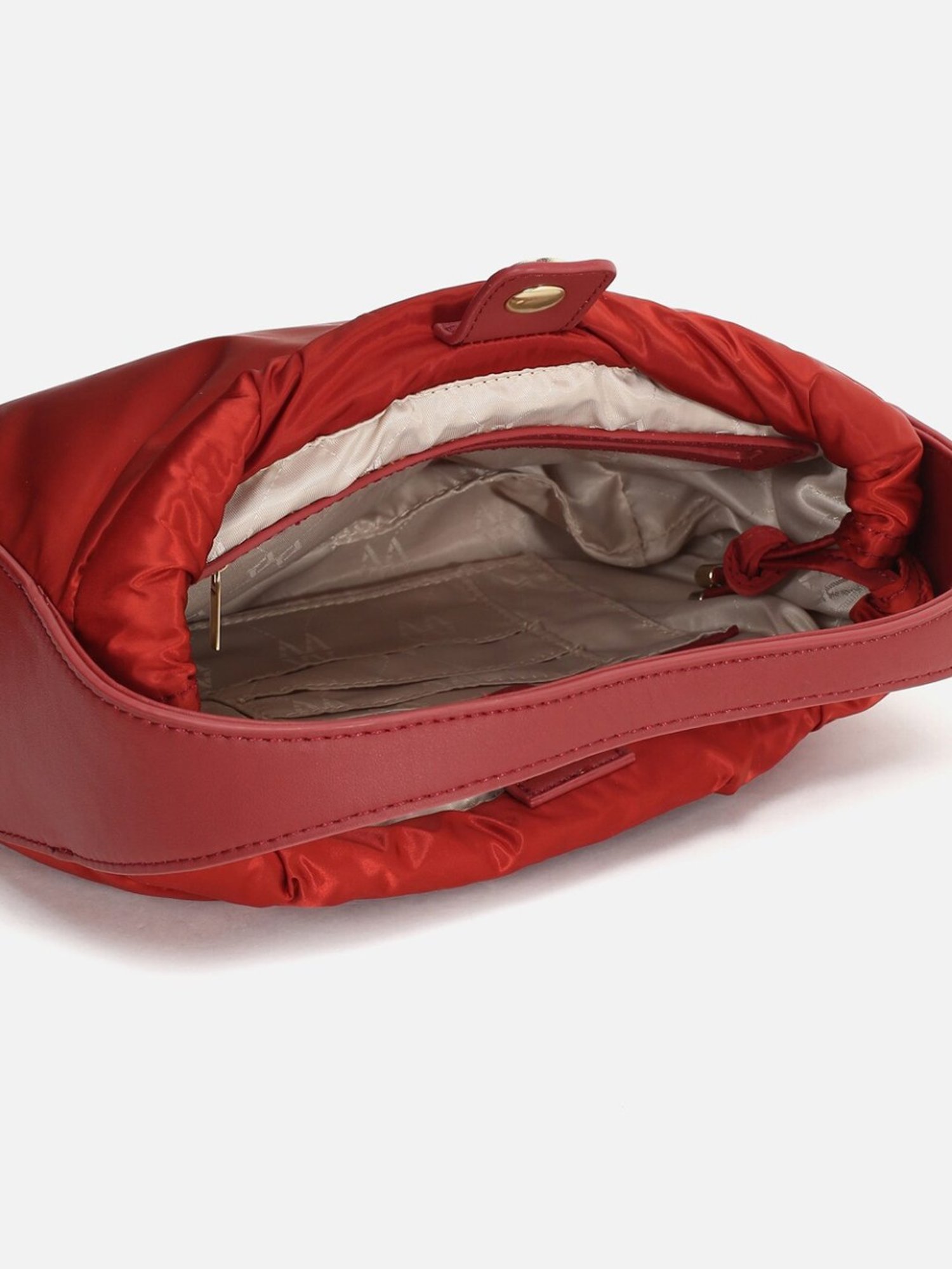 Van Heusen Red Polyester Solid Handbag