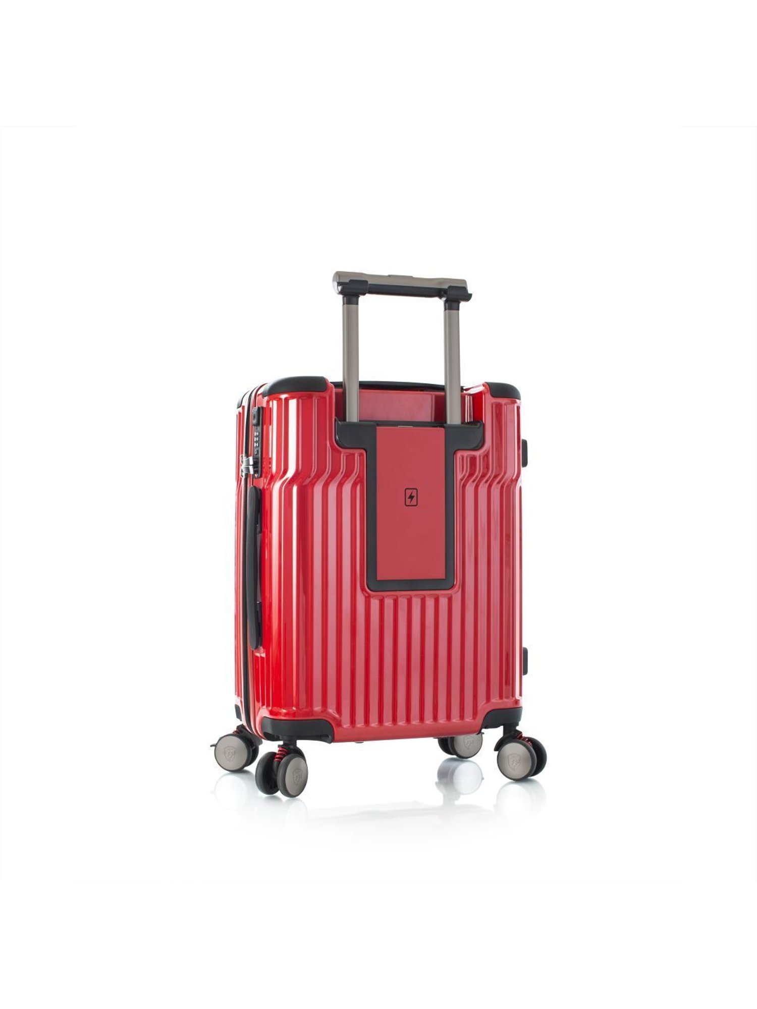 HEYS Tekno Red Textured Hard Cabin Trolley Bag -21 cm