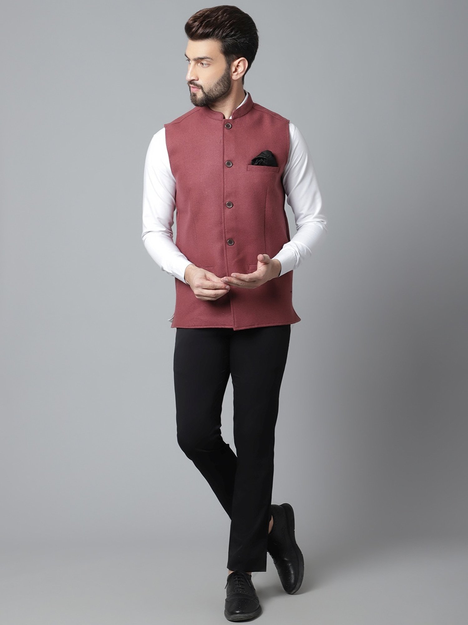 Even Brown Regular Fit Nehru Jacket