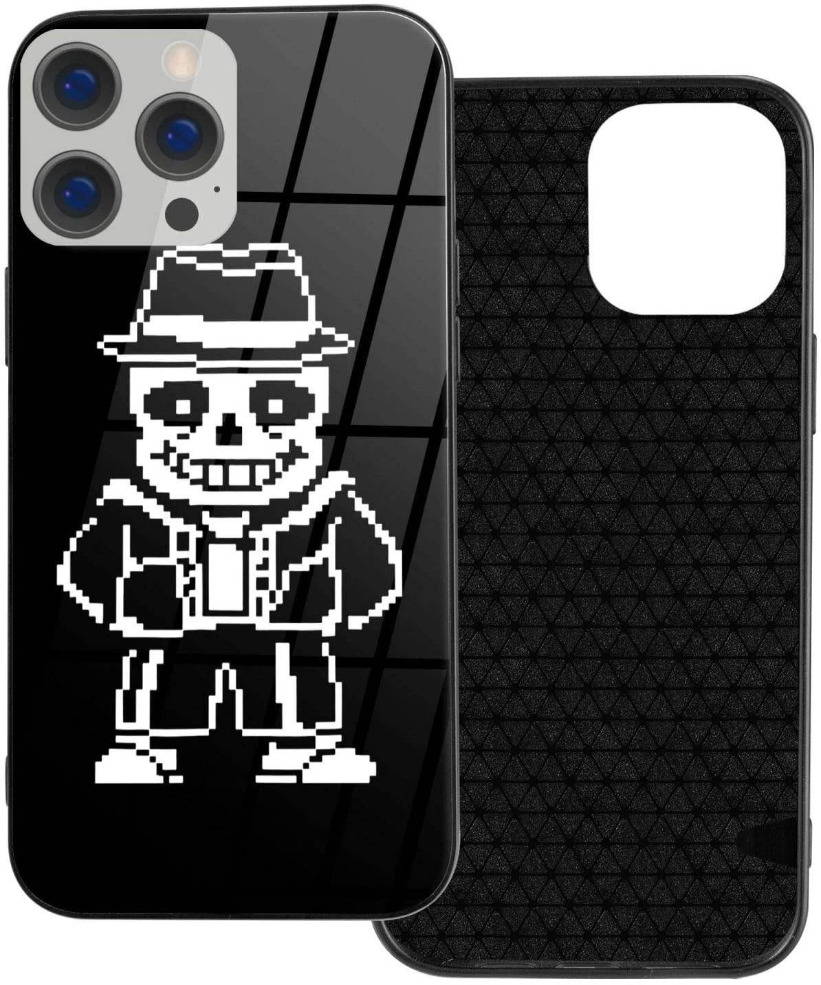 Undertale Sans Compatible with iPhone 12 Series Case Protective Shockproof Slim Soft TPU + Glass IP12-6.1