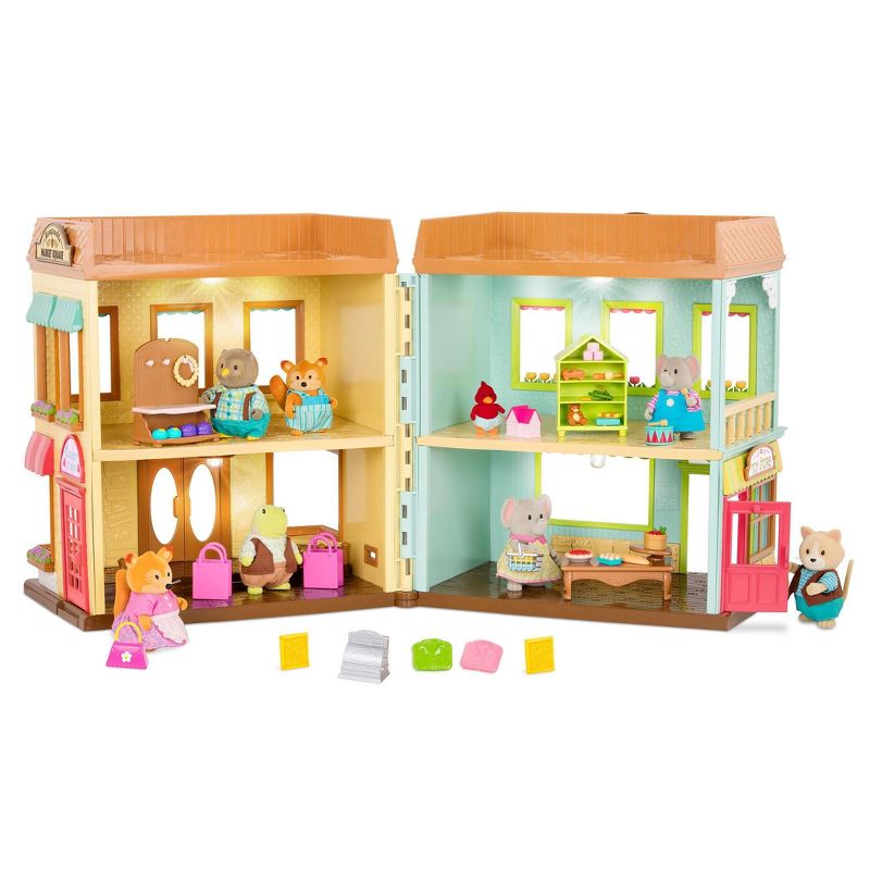 Li'l Woodzeez Shop Playset with Accessories 38pc - Honeysuckle Market Square