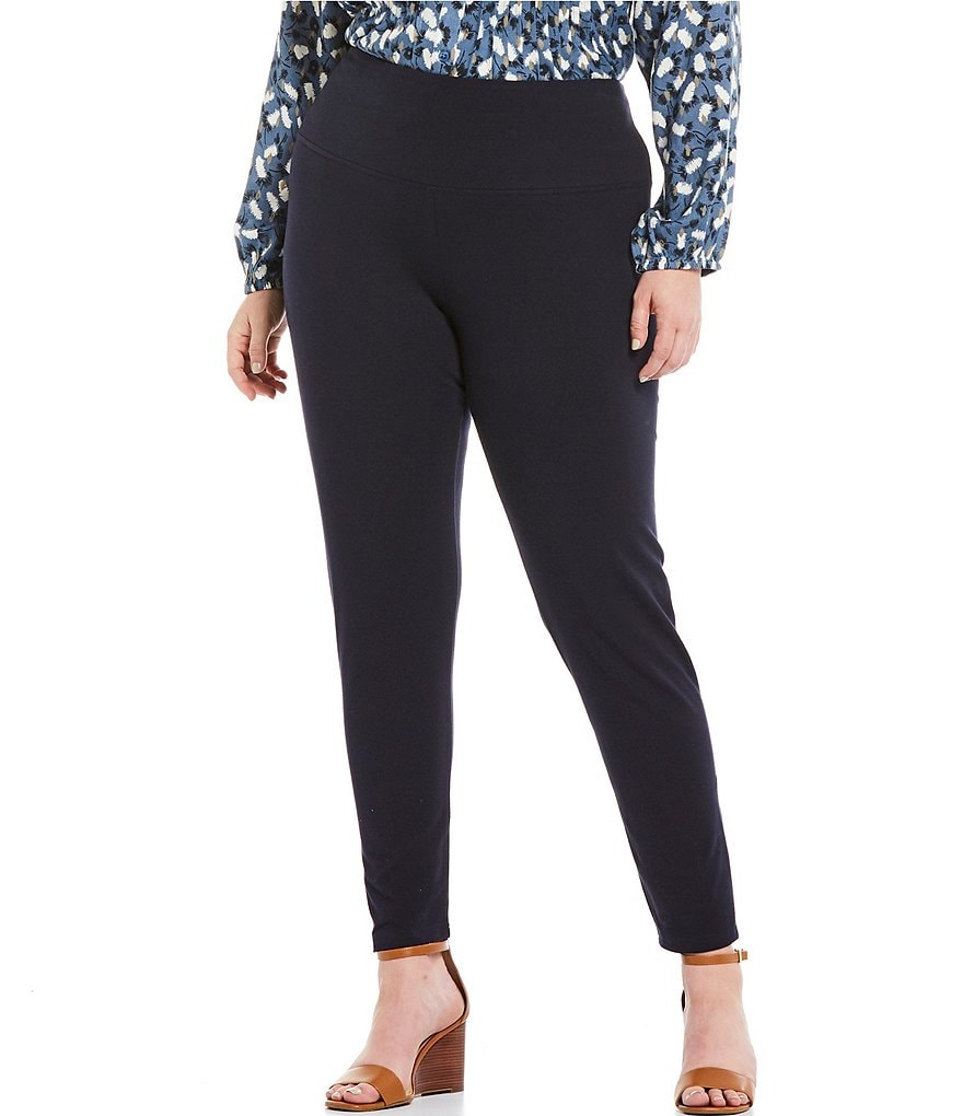 Intro Plus Size Bella Solid Double Knit Slim Her Leggings