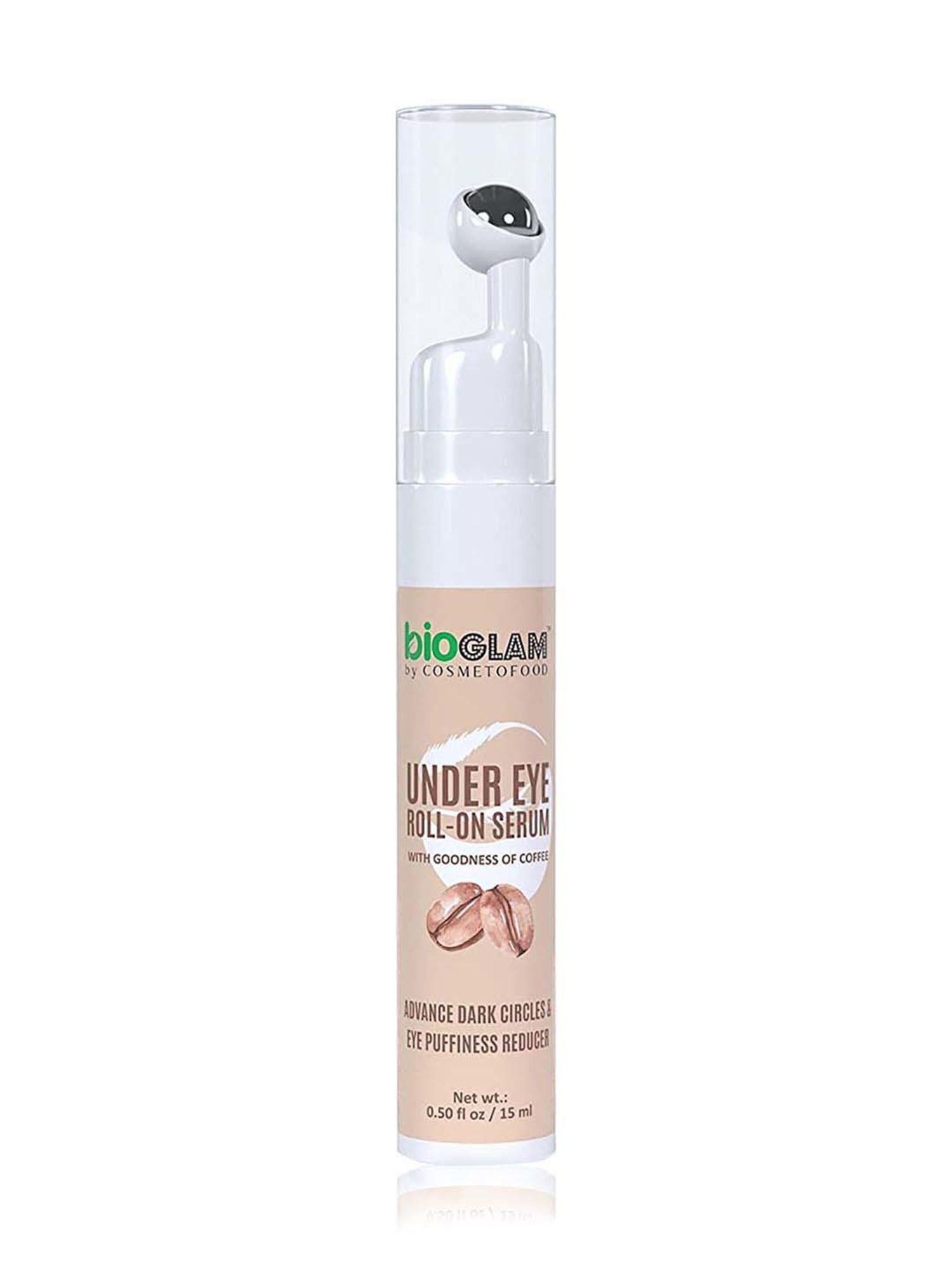 Cosmetofood Bioglam Under Eye Roll On Serum for Advance Dark Circles & Eye Puffiness Reducer - 15 ml