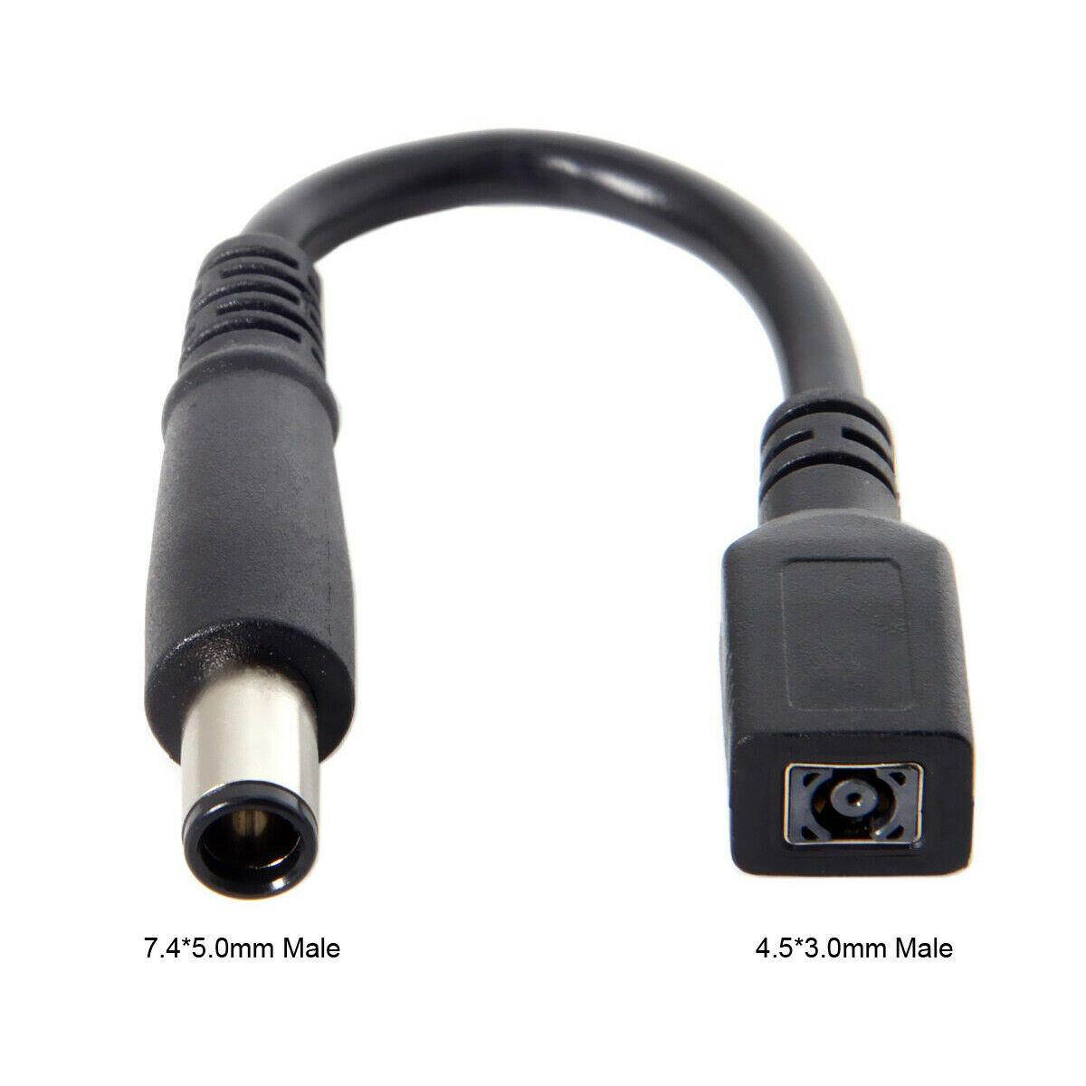 DC 7.4*5.0mm Male Plug to DC 4.5*3.0mm Female Jack Power Connector Conversion Cable for Laptop Lenovo