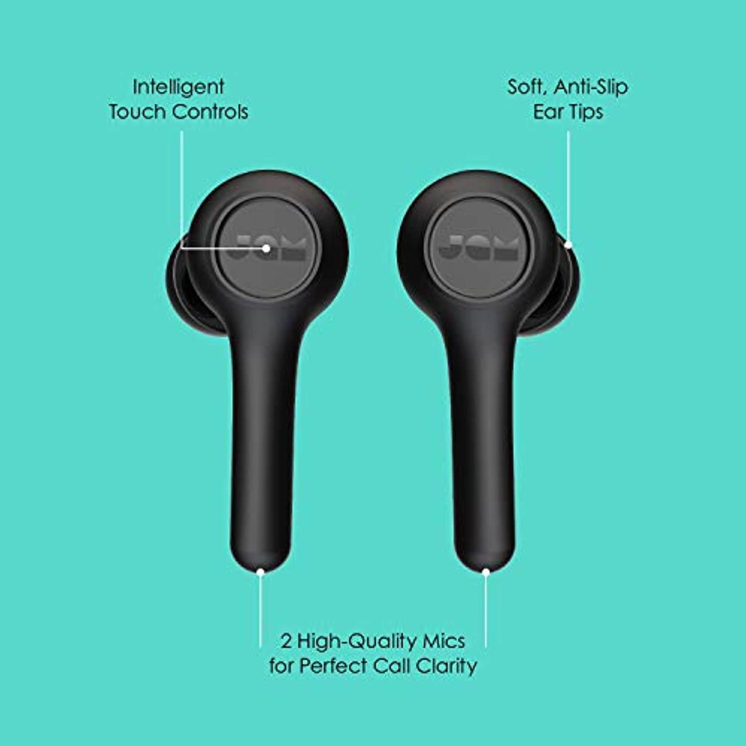 JAM True Wireless Exec Earbuds with Background Noise Reduction (Black) (HX-EP625)