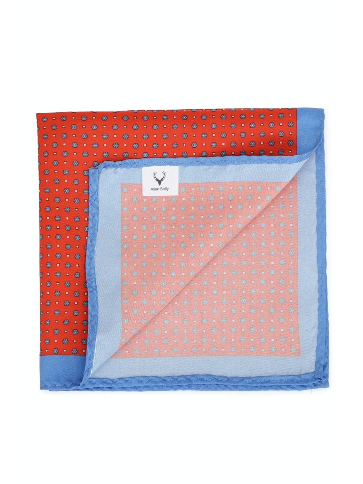 Van Heusen Green Printed Pocket Square