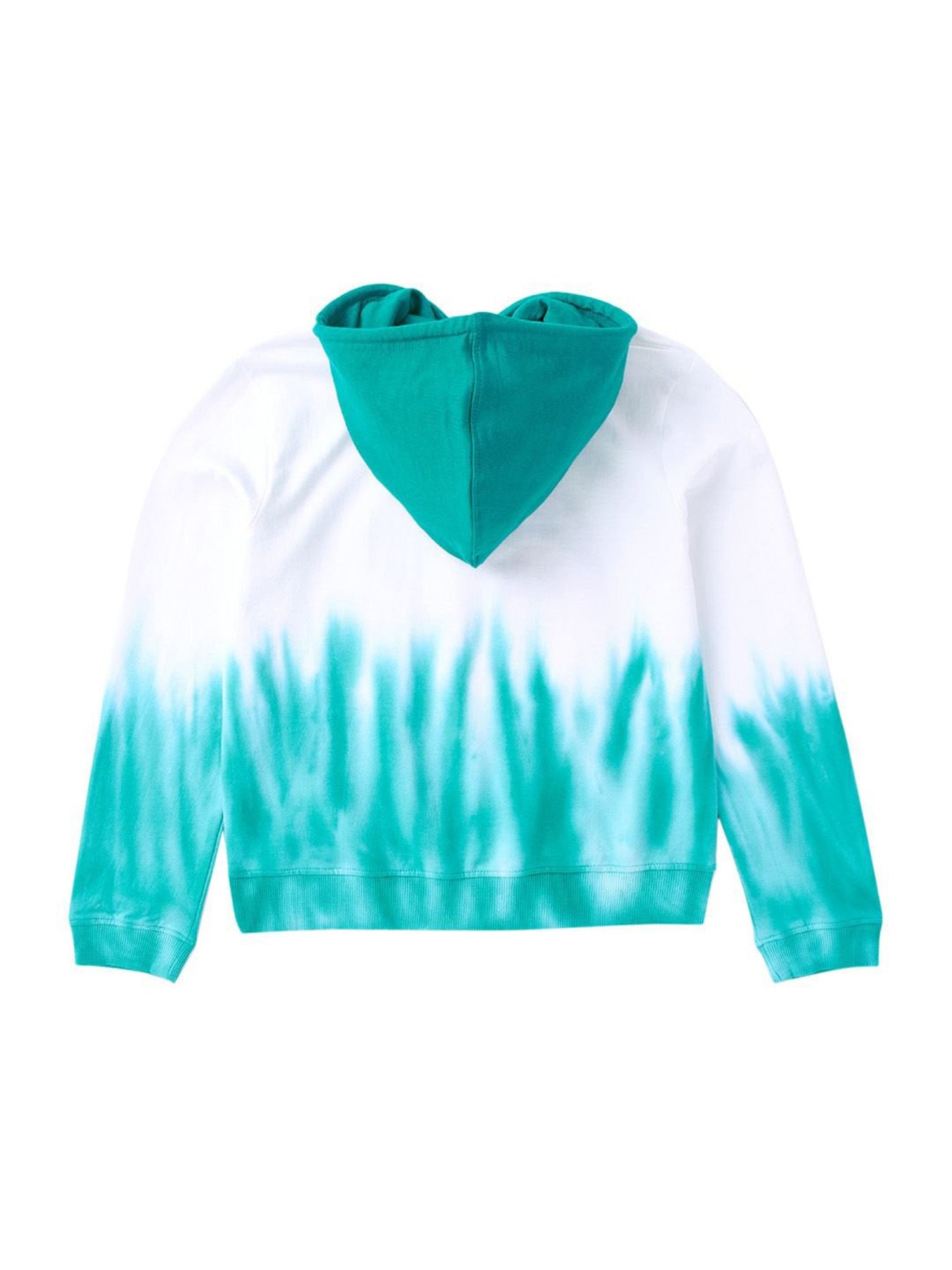 Cub McPaws Kids Aqua Blue & White Cotton Printed Full Sleeves Sweatshirt