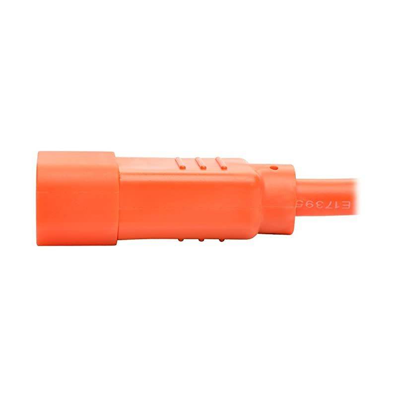Standard Computer Power Extension Cord 10A 18 AWG IEC320C14 to IEC320C13 Orange 6 ft P004006AOR