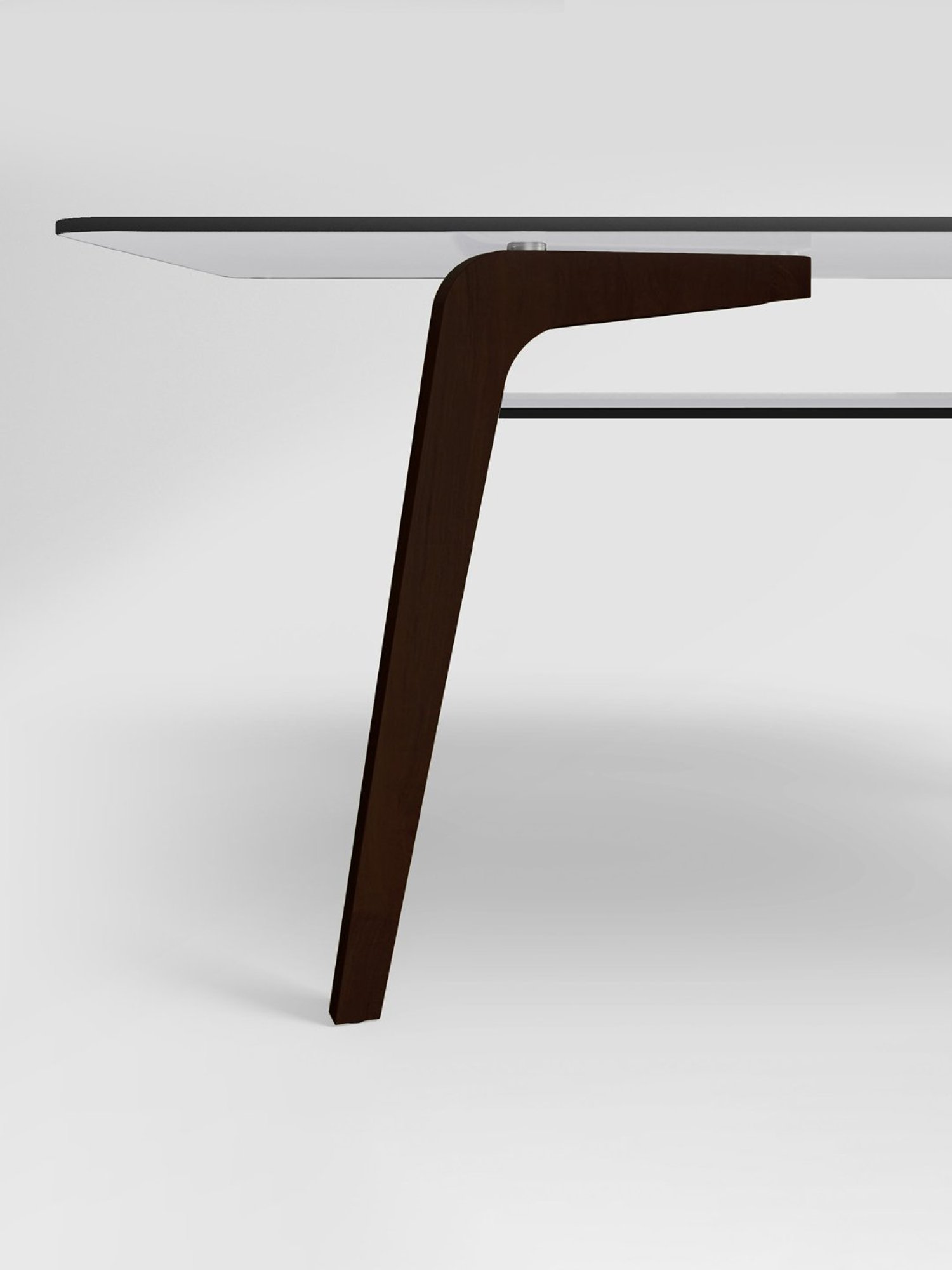 Godrej Interio Meridian Brown Tempered Glass 6 Seater Rectangular Dining Table