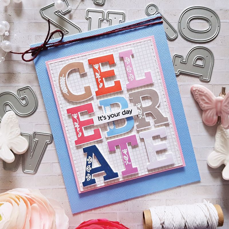 Pinkfresh Studio Clear Stamp Set 6"X8"-Adore Alpha