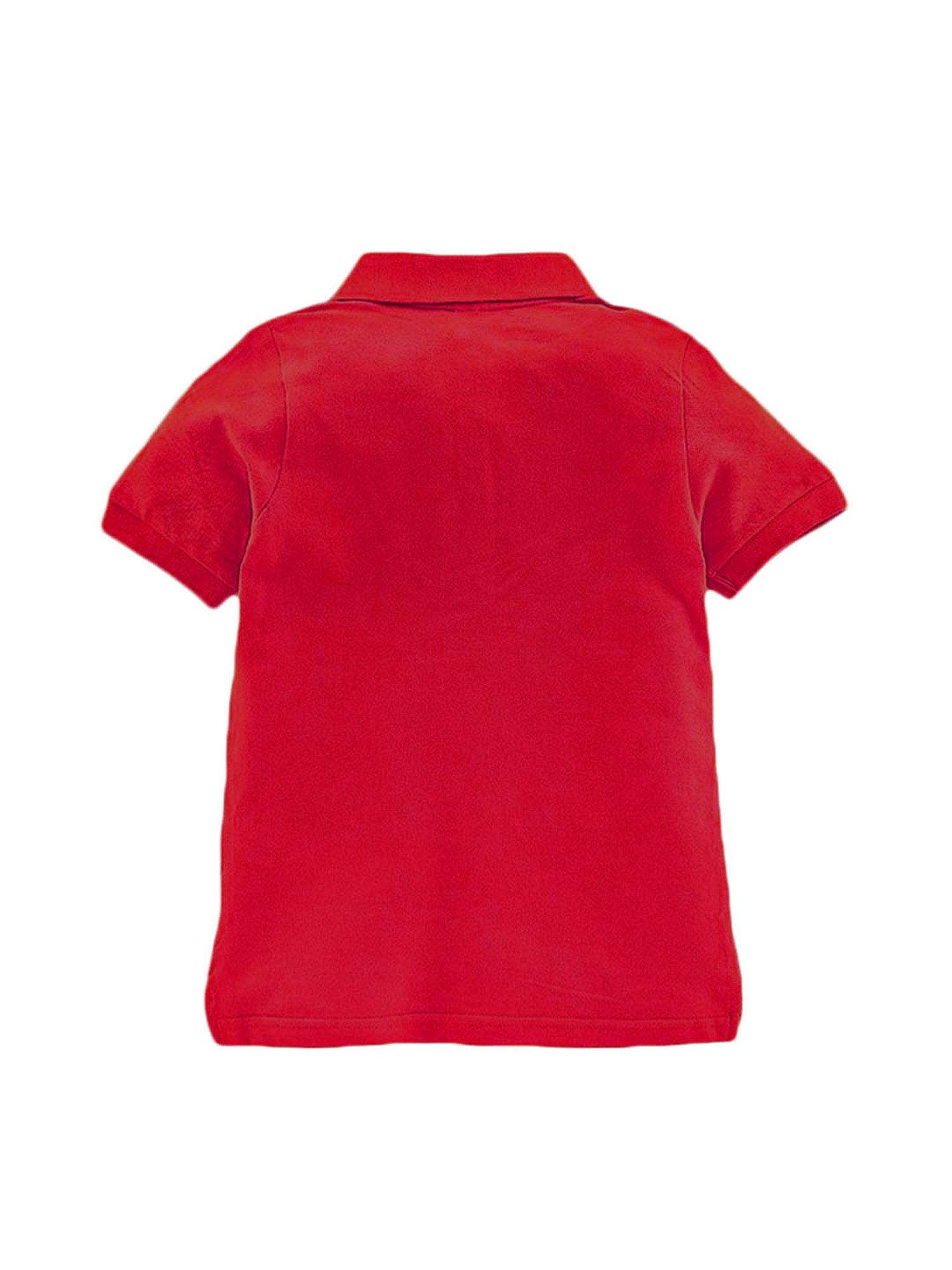 Zeezeezoo Kids Red Polo Elephant Printed T-shirt