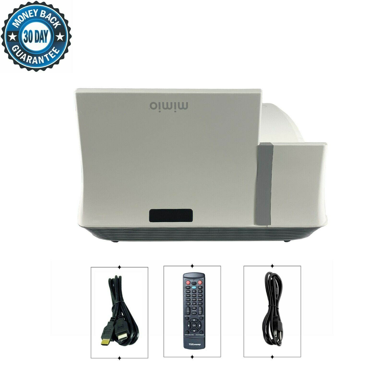 Mimio DLP Projector WXGA Ultra Short Throw  2800 ANSI Lumens 1280x800 1080p HDMI 3D  Home Theater Professional Streaming with Accessories bundle