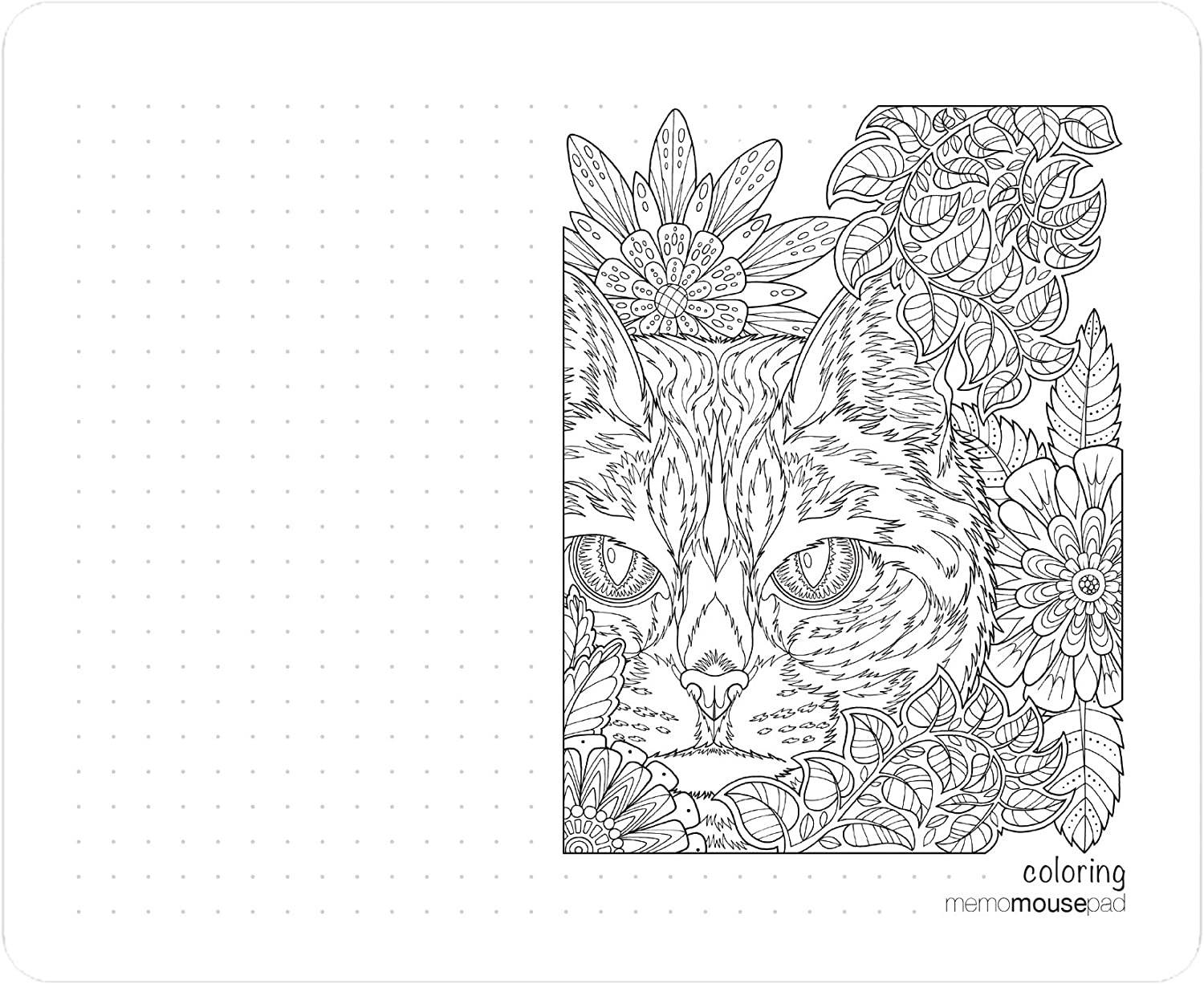 Action Coloring Mousepad &bull; Garden Paths &bull; Pages for Notes and Coloring with Illustrations by Kathryn Marlin