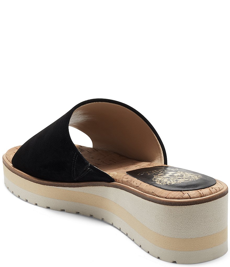 Vince Camuto Vivtina Suede Cork Footbed Wedge Sandals