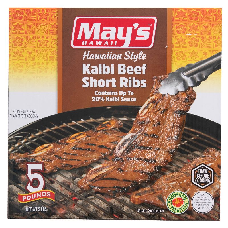 May's Hawaii Kalbi Beef Short Ribs - Frozen - 5lbs