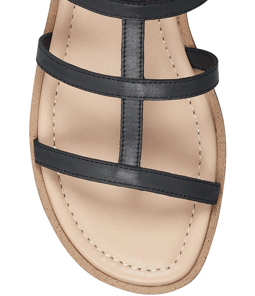 Lucky Brand Ellian Leather Gladiator Wedge Sandals