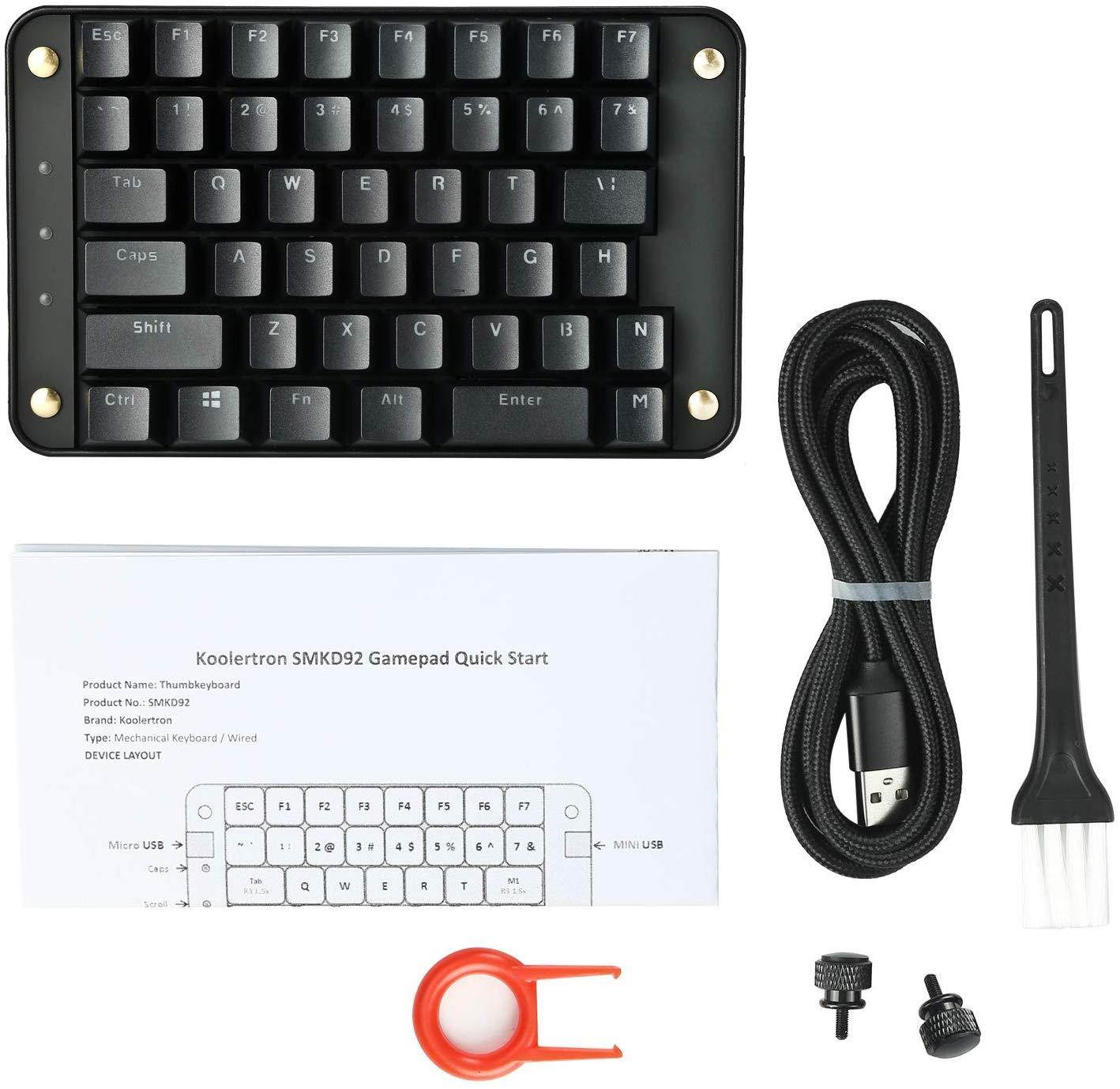 Koolertron Mechanical Gaming Keyboard, Professional Single-Handed Keypad with 43 Programmable Keys Macro Setting, Cherry MX Brown