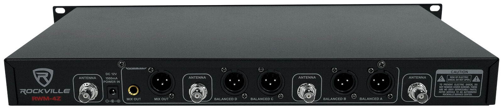 RWM-4Z Quad Wireless UHF Handheld/Headset Microphone System 20 Channel