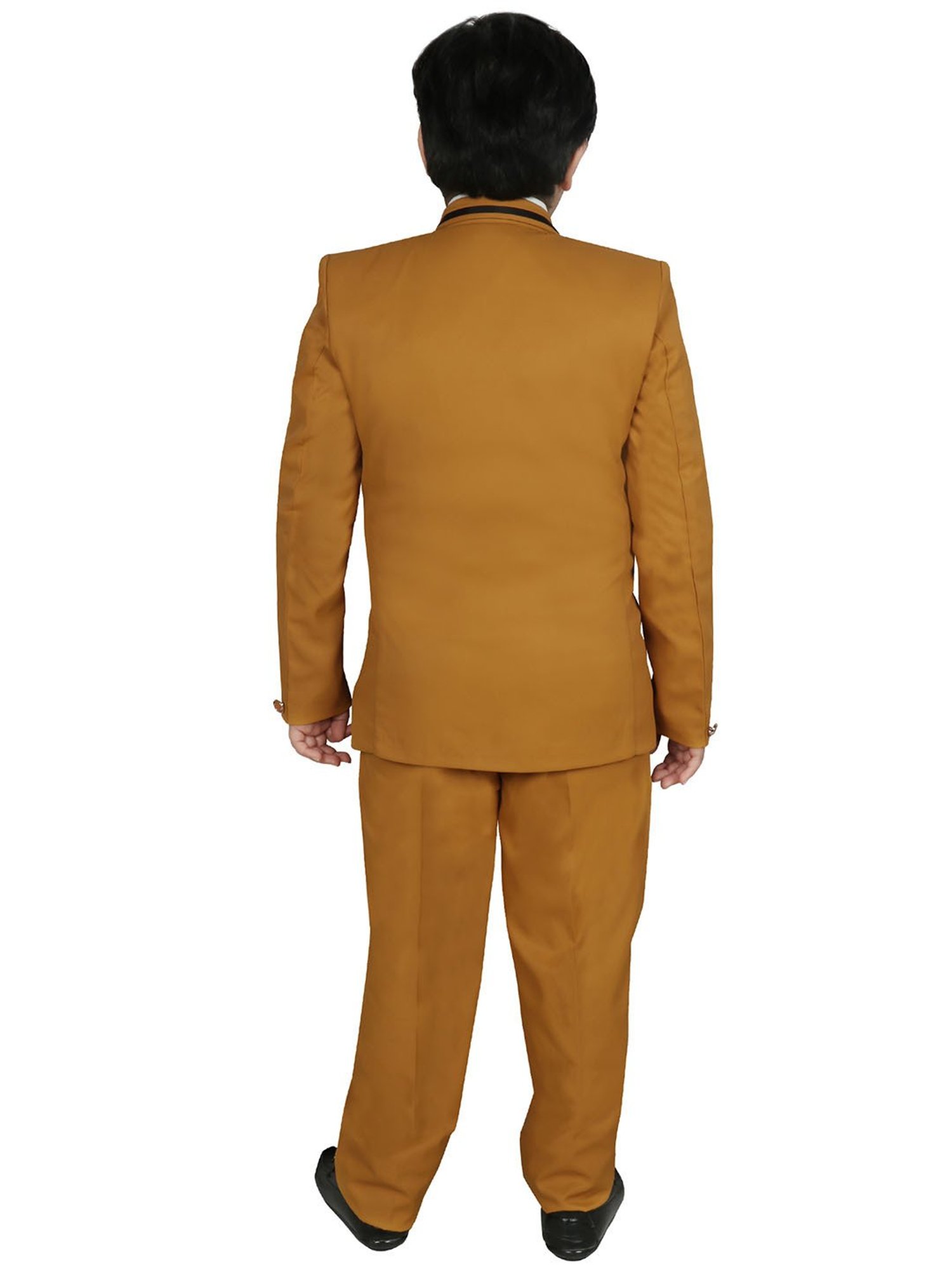 SG Yuvraj Kids Mustard Solid Full Sleeves Shirt, Waistcoat, Coat, Pants with Tie