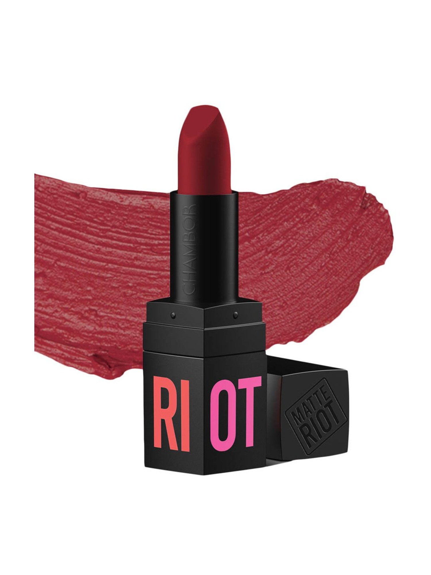 Chambor Matte Riot Lipstick Road Rage Red - 4.5 gm