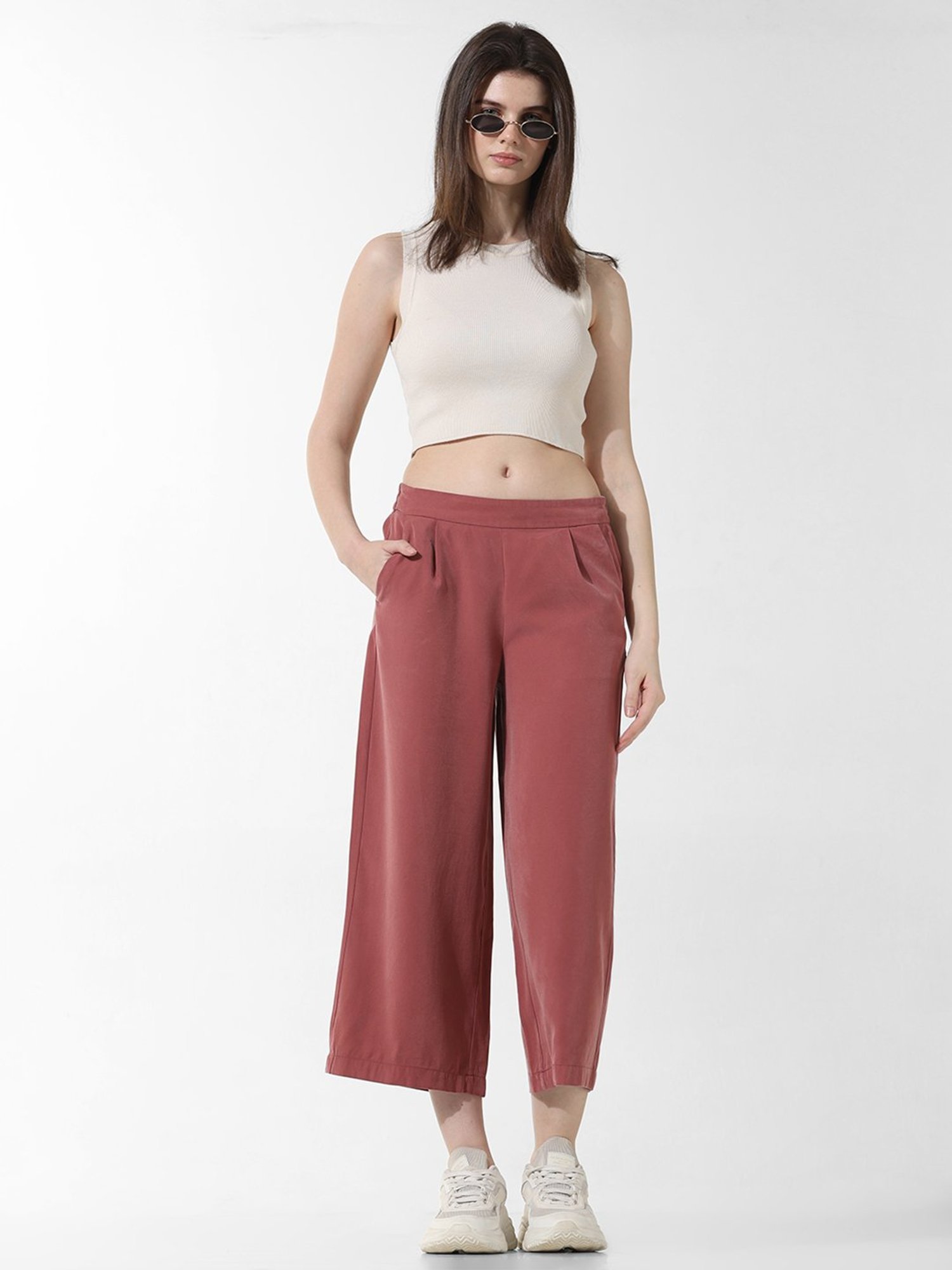 KENDALL + KYLIE Black Mid Rise Bootcut Pants