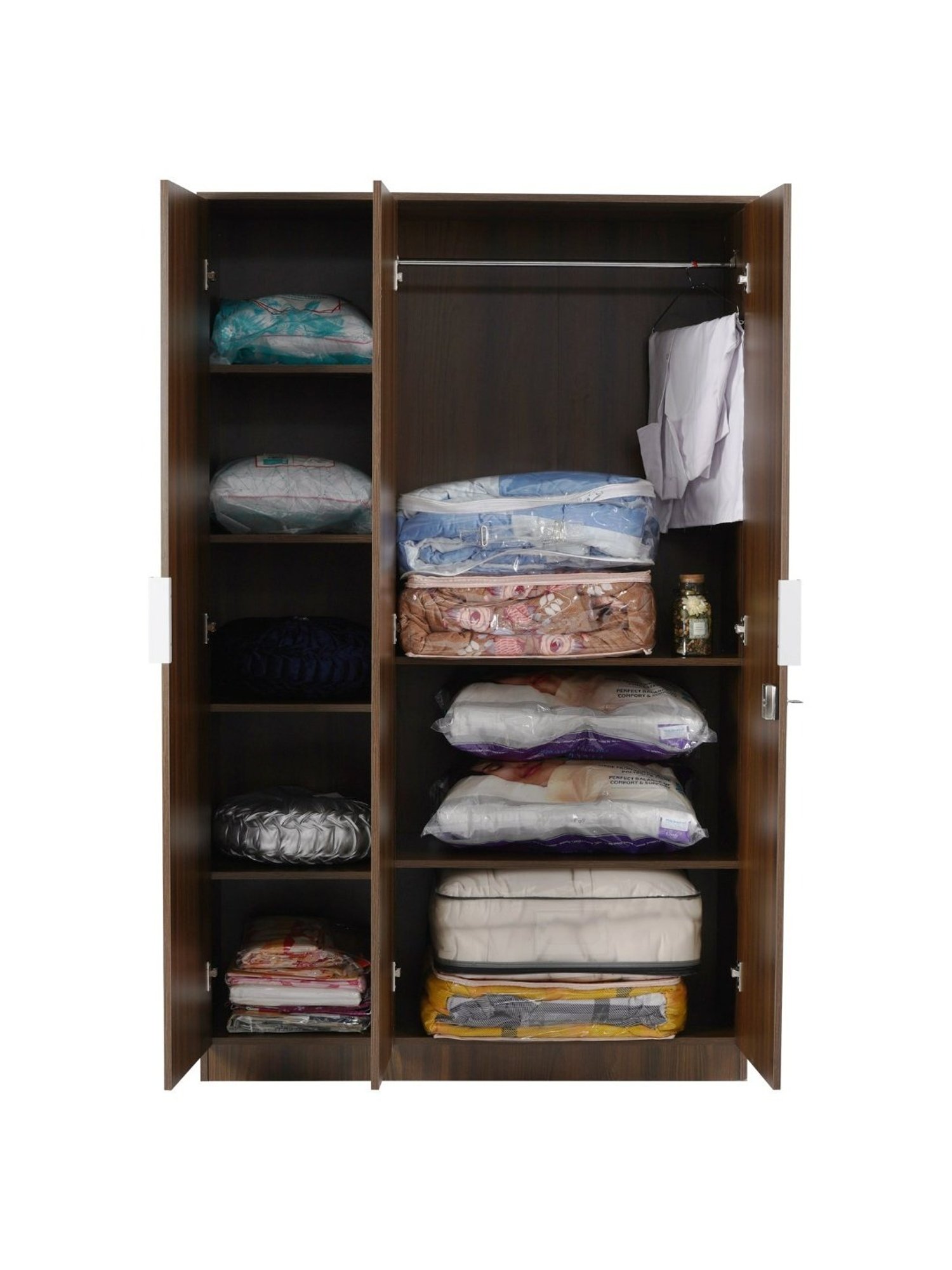 Home Basics 5 Dual Hook Chrome Plated Steel Over the Door Hanging Rack