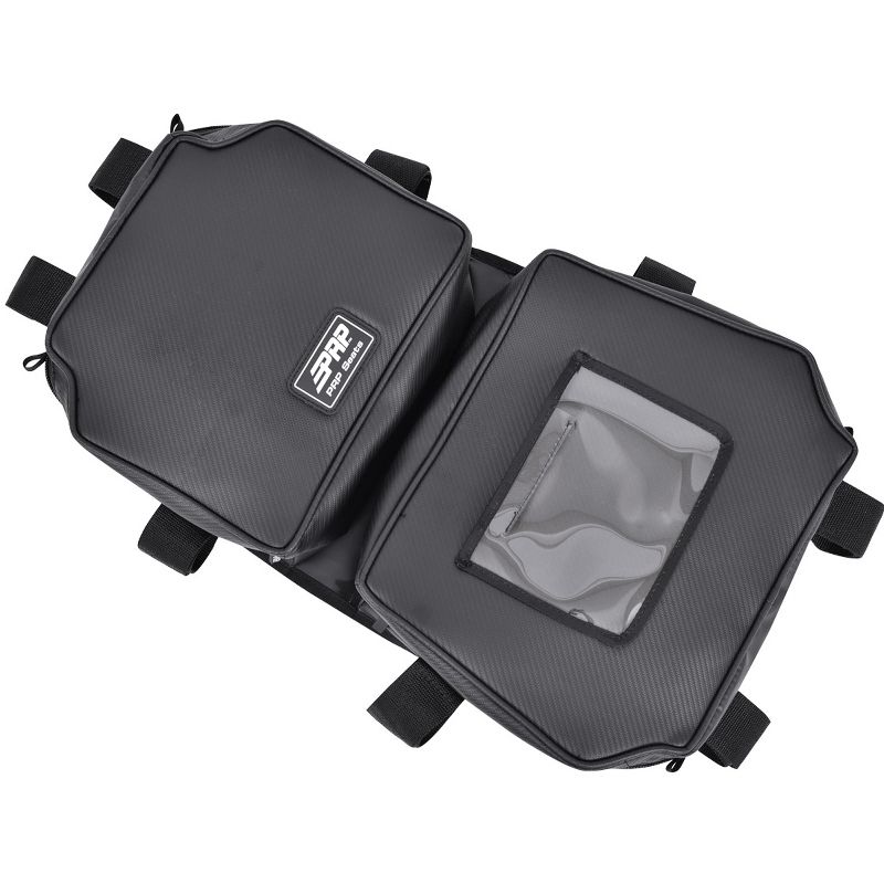 PRP Seats E61-210 Waterproof Vinyl Can Am X3 ATV All Terrain Vehicle Overhead 2 Compartment Zippered Storage Bag, Black