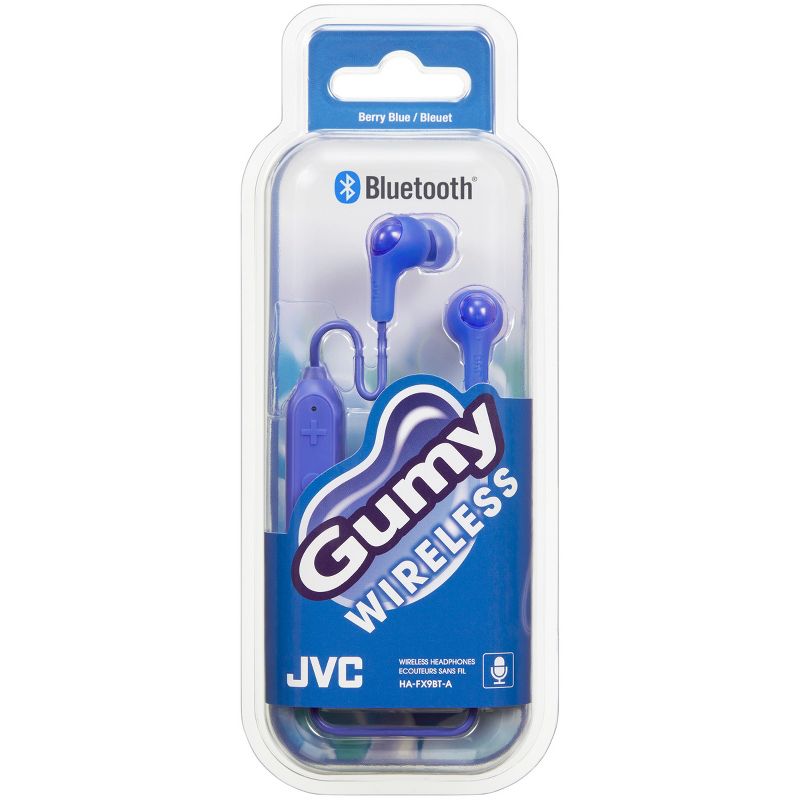 JVC Gumy HA-FX9BTA Earset - Stereo - Wireless - Bluetooth - Earbud, Behind-the-neck - Binaural - In-ear - Blue