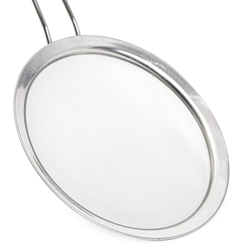 Set of 3 Juvale Skimmer Spoon, Stainless Steel Fine Mesh Sieve Ladle for Grease Strainer Cooking Frying Hot Pot in 3 Sizes