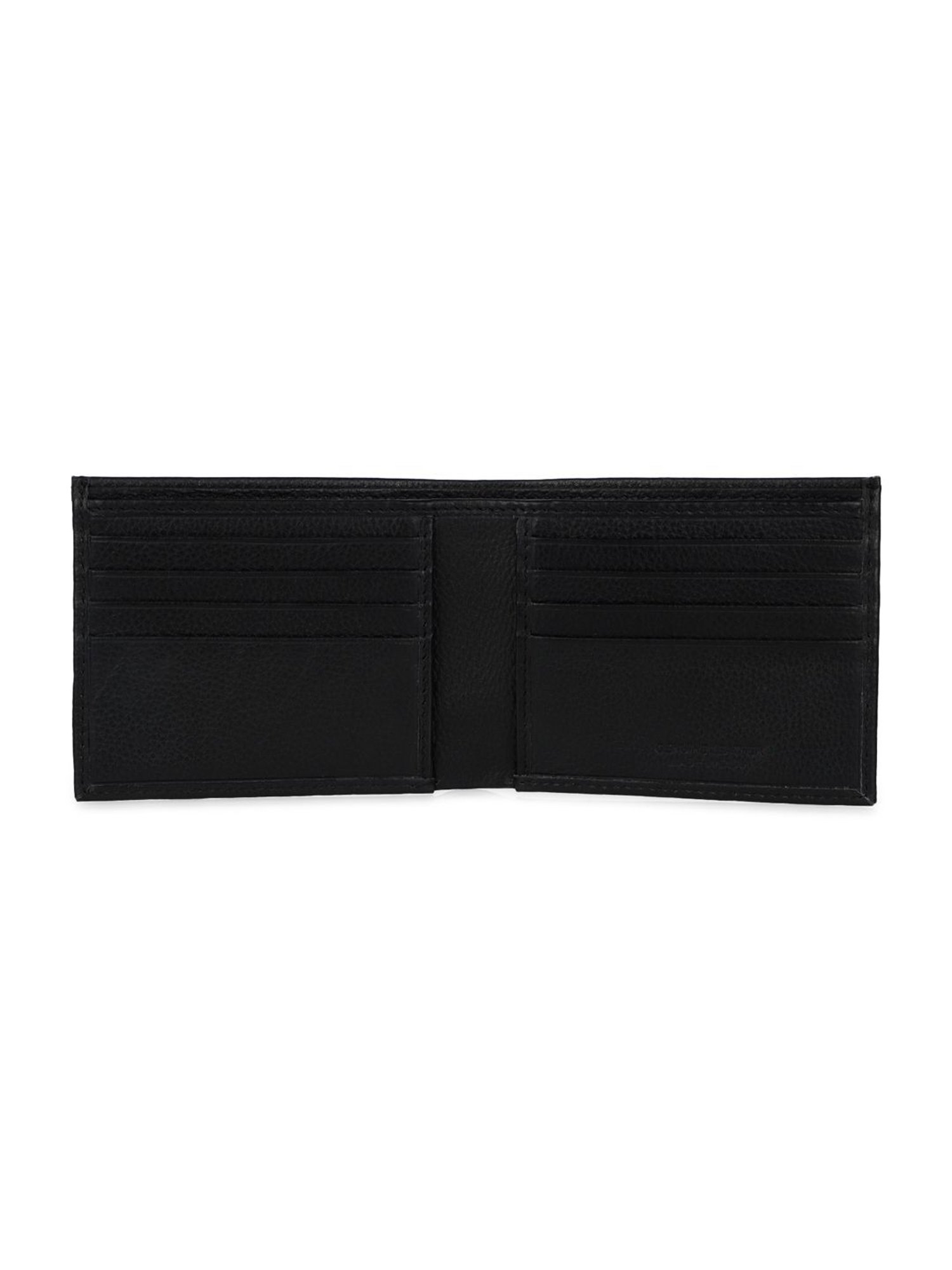 Aditi Wasan Black Leather Bi-Fold Wallet for Men