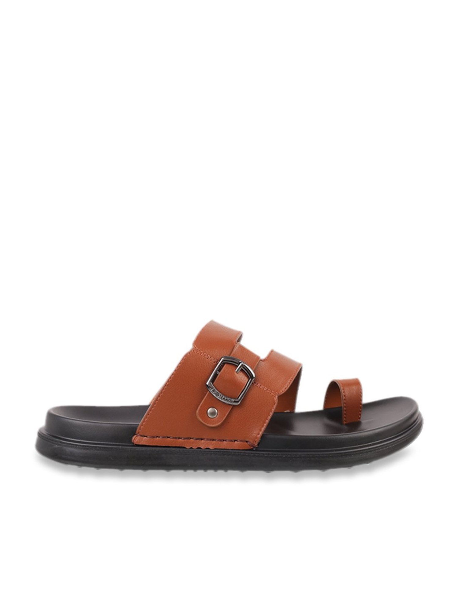 J. Fontini by Mochi Men's Tan Toe Ring Sandals