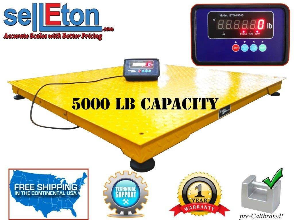 STG Industrial warehouse 40" x 40" Floor scale pallet box crate  5000 lbs x 1 lb