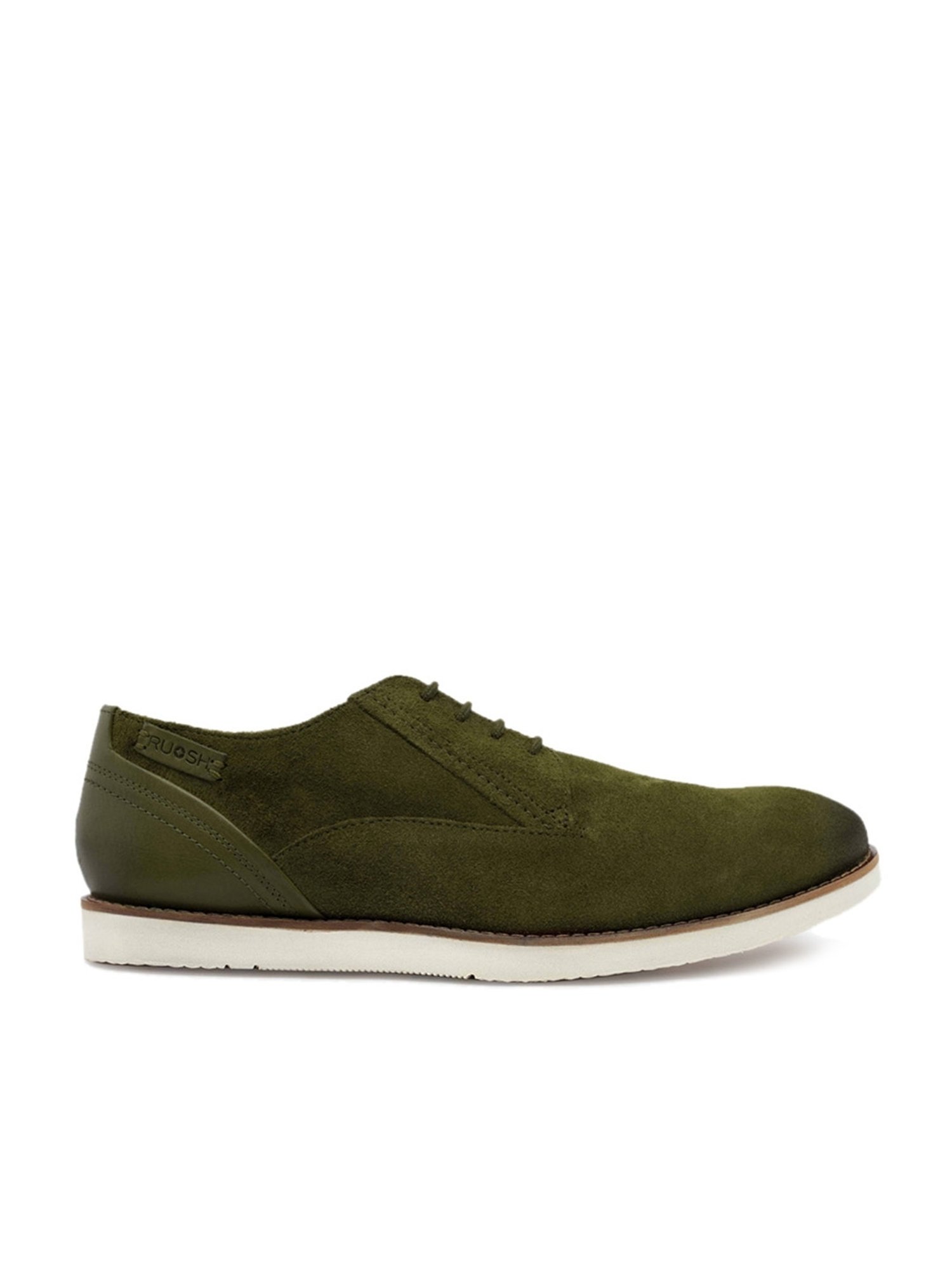 Ruosh Men's Green Derby Shoes