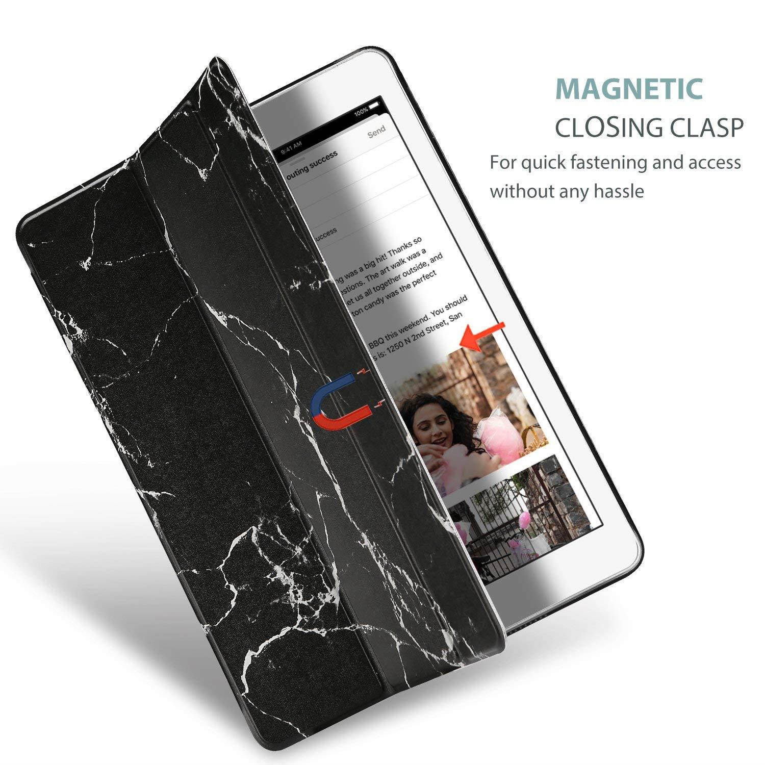 ProCase iPad Pro 10.5 Case 2017, Ultra Slim Lightweight Stand Smart Case Shell with Translucent Frosted Back Cover for Apple iPad Pro 10.5 Inch &ndash;Black Marble