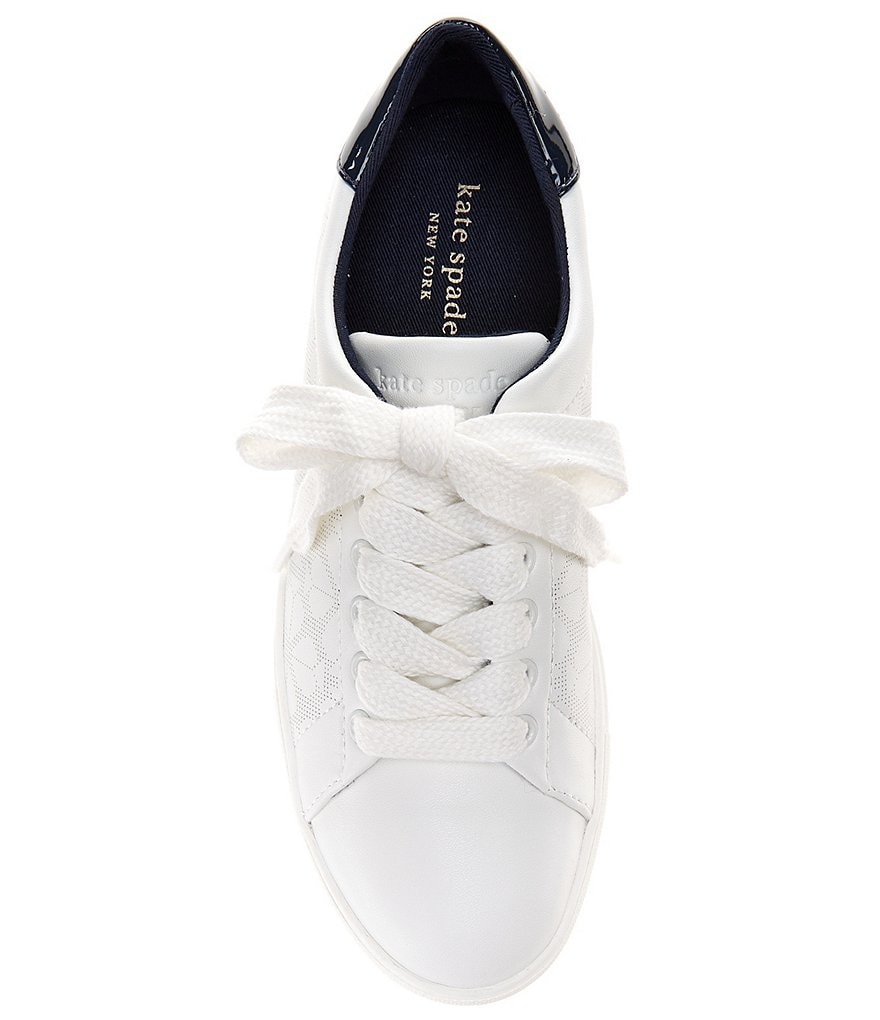 kate spade new york Audrey Perforated Spade Lace-Up Sneakers