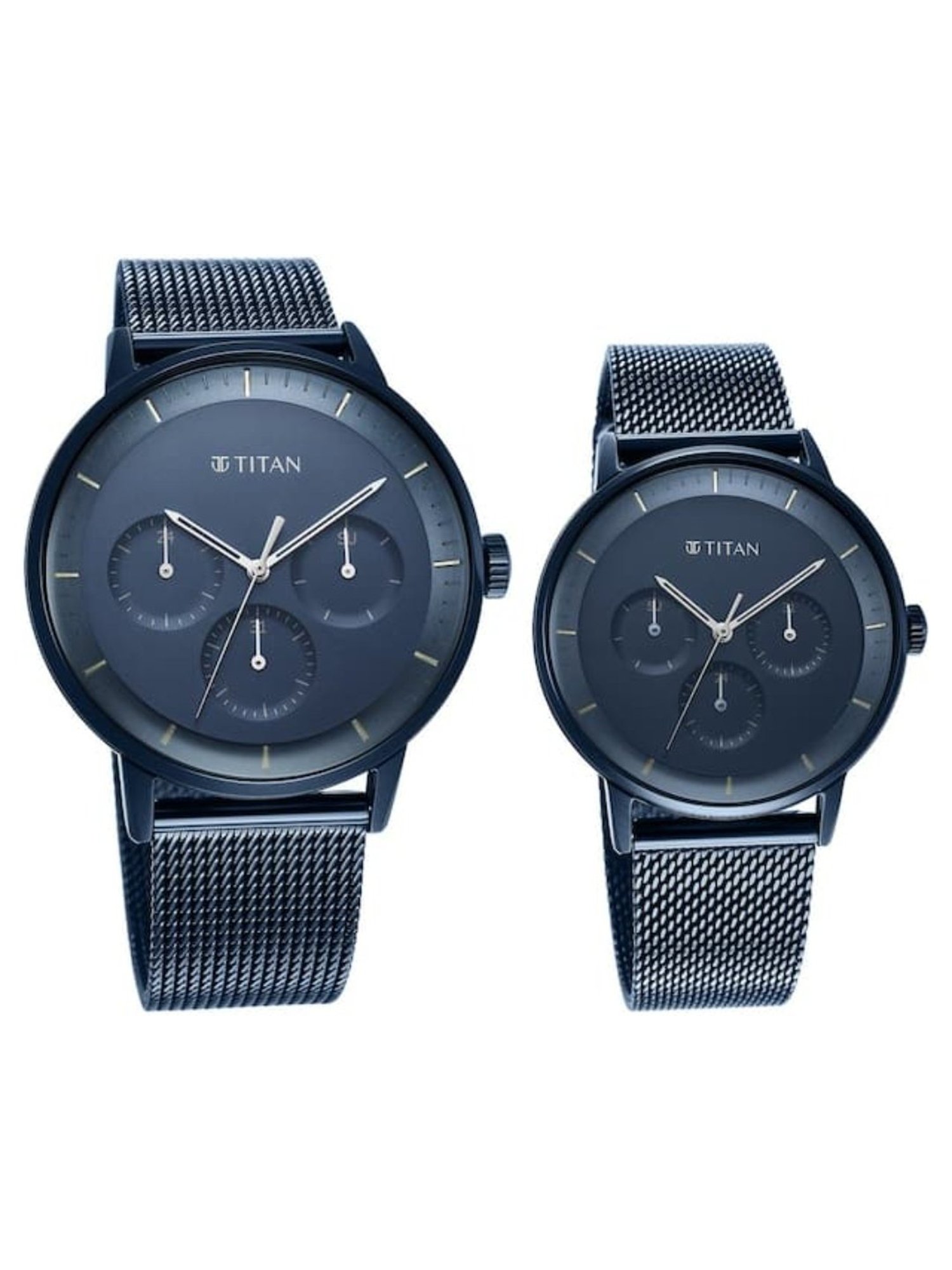 Titan NR9400694206QM01 Modern Bandhan Multifunction Couple Watch