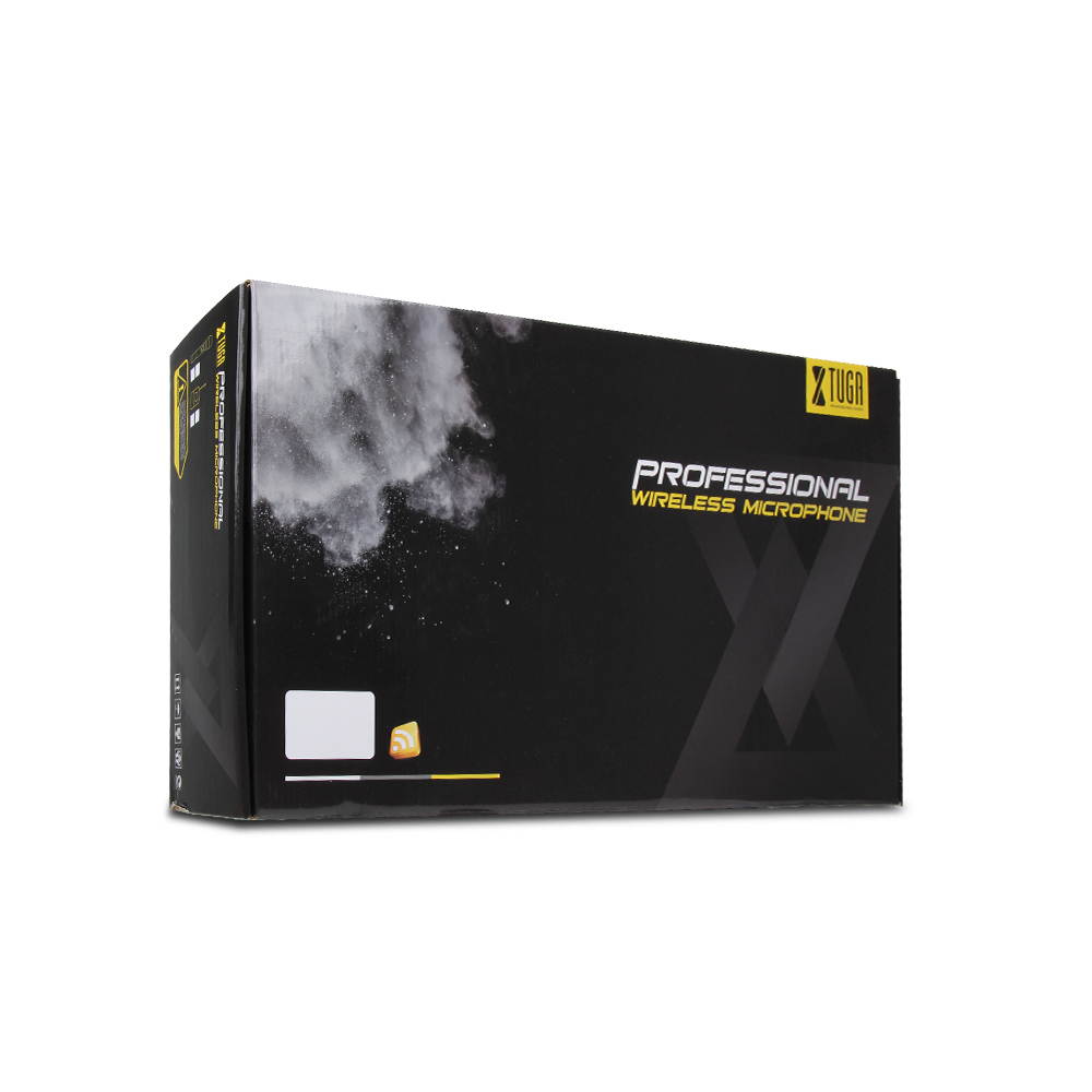 Xtuga UHF 4 Channel Wireless Handheld Microphone System UHF Wireless Microphone System metal receiver with 4 Handheld for Stage Church Use for Family Party, Church, Small Karaoke Night