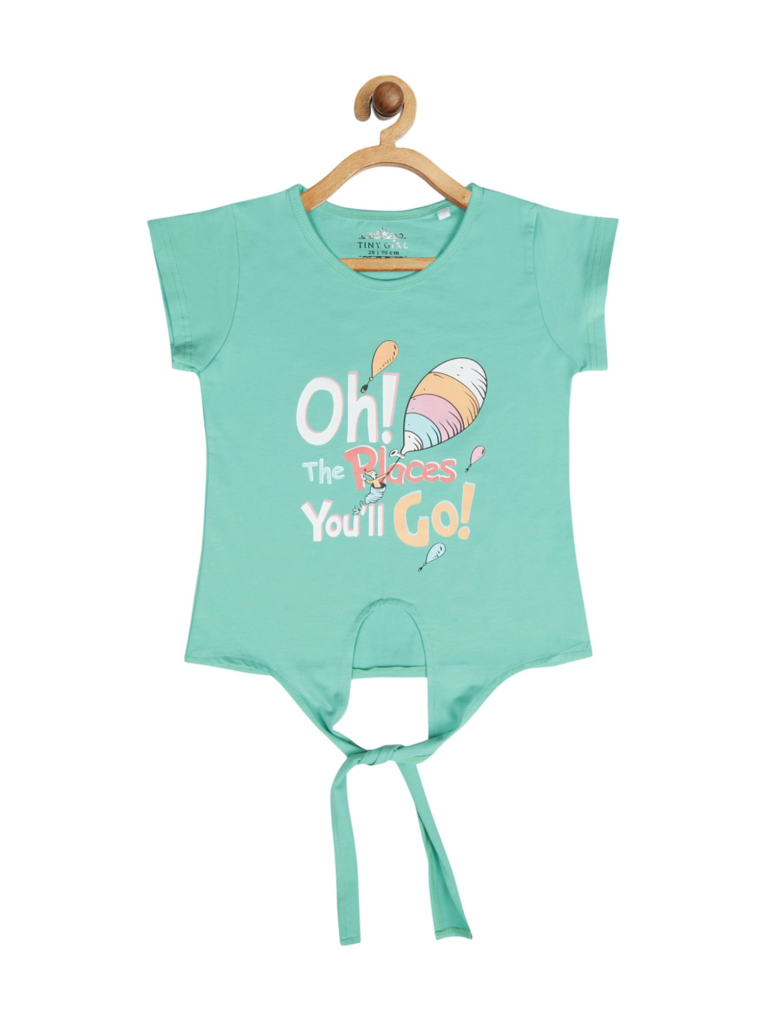 Tiny Girl Green Patch Work Top