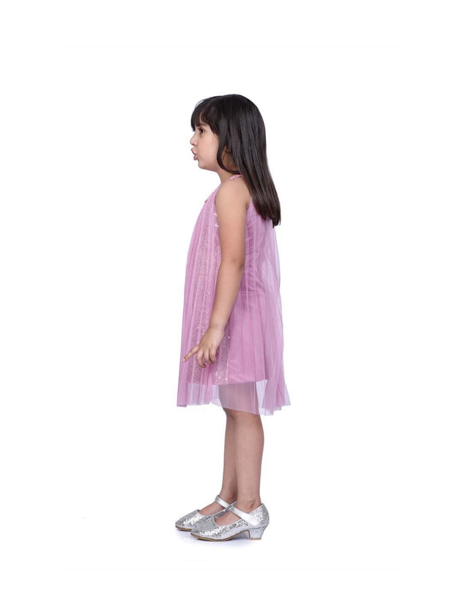 Peppermint Kids Mauve Sequence Dress