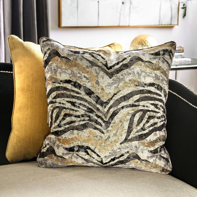 2pc Mariposa Transitional Loveseat and Sofa Set Black/Beige/Yellow - HOMES: Inside + Out