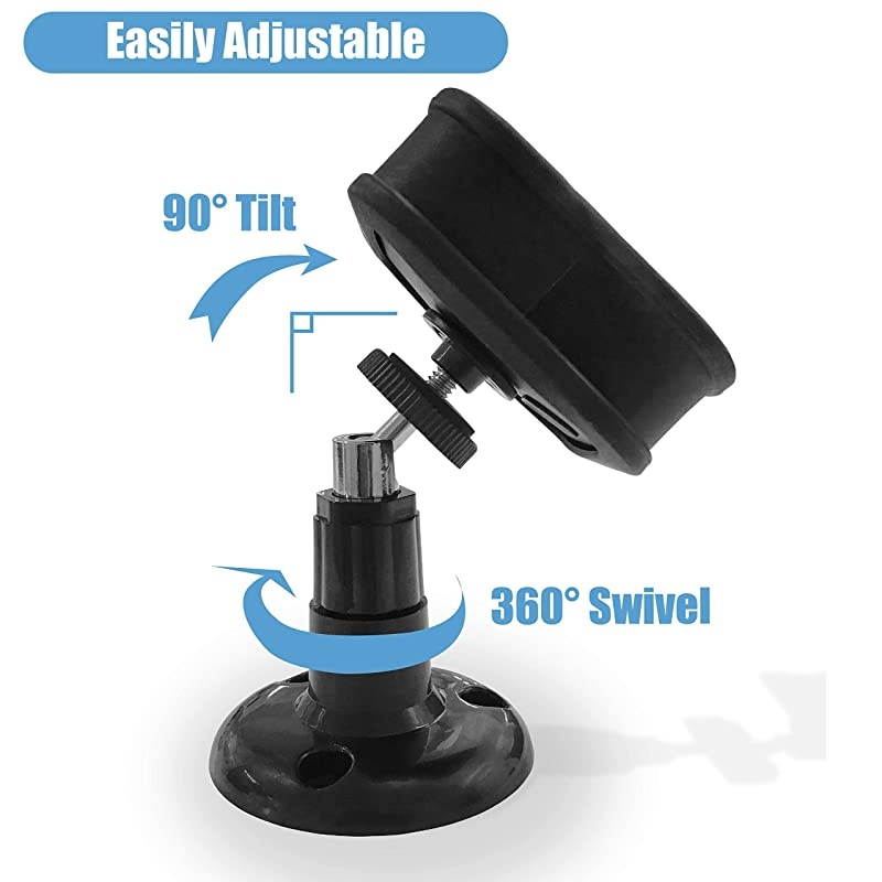 Silicone Skins w/Mount for Blink XT / XT2 Security Camera (2 pcs Black) - Silicone Case - Swivel Rotating Mounting Connector w/Blink XT2 Cover - NOT for 2020 New Blink Indoor/Outdoor Cam - by