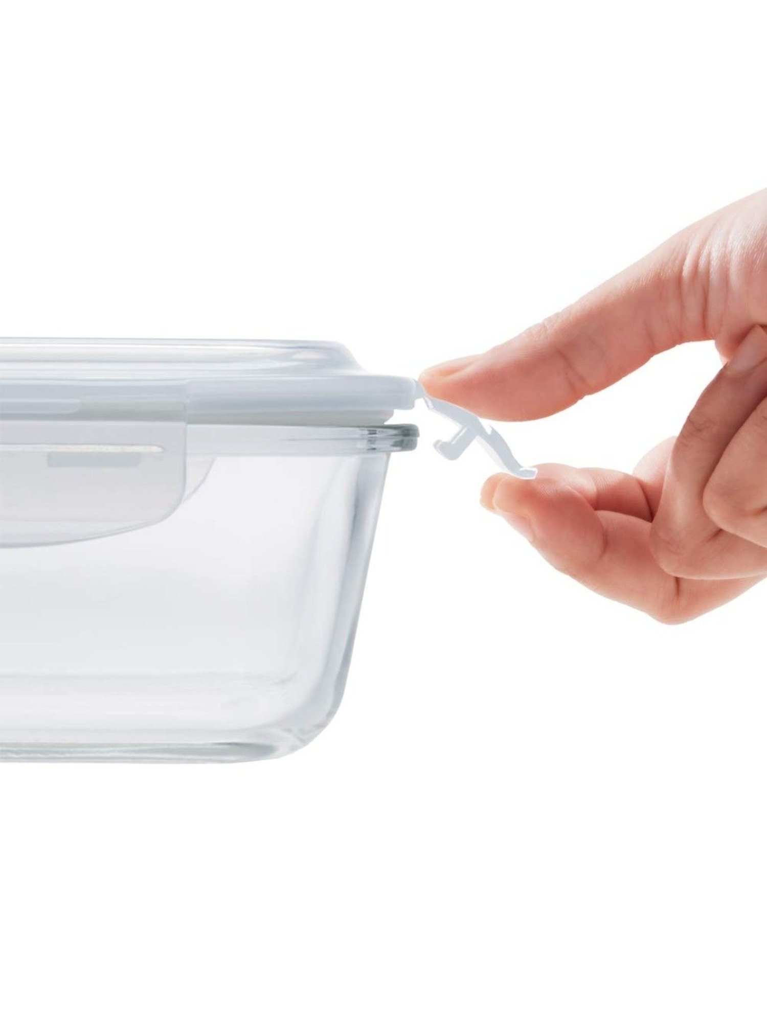 Borosil Transparent Plastic Round Lid with Gasket Set of 2