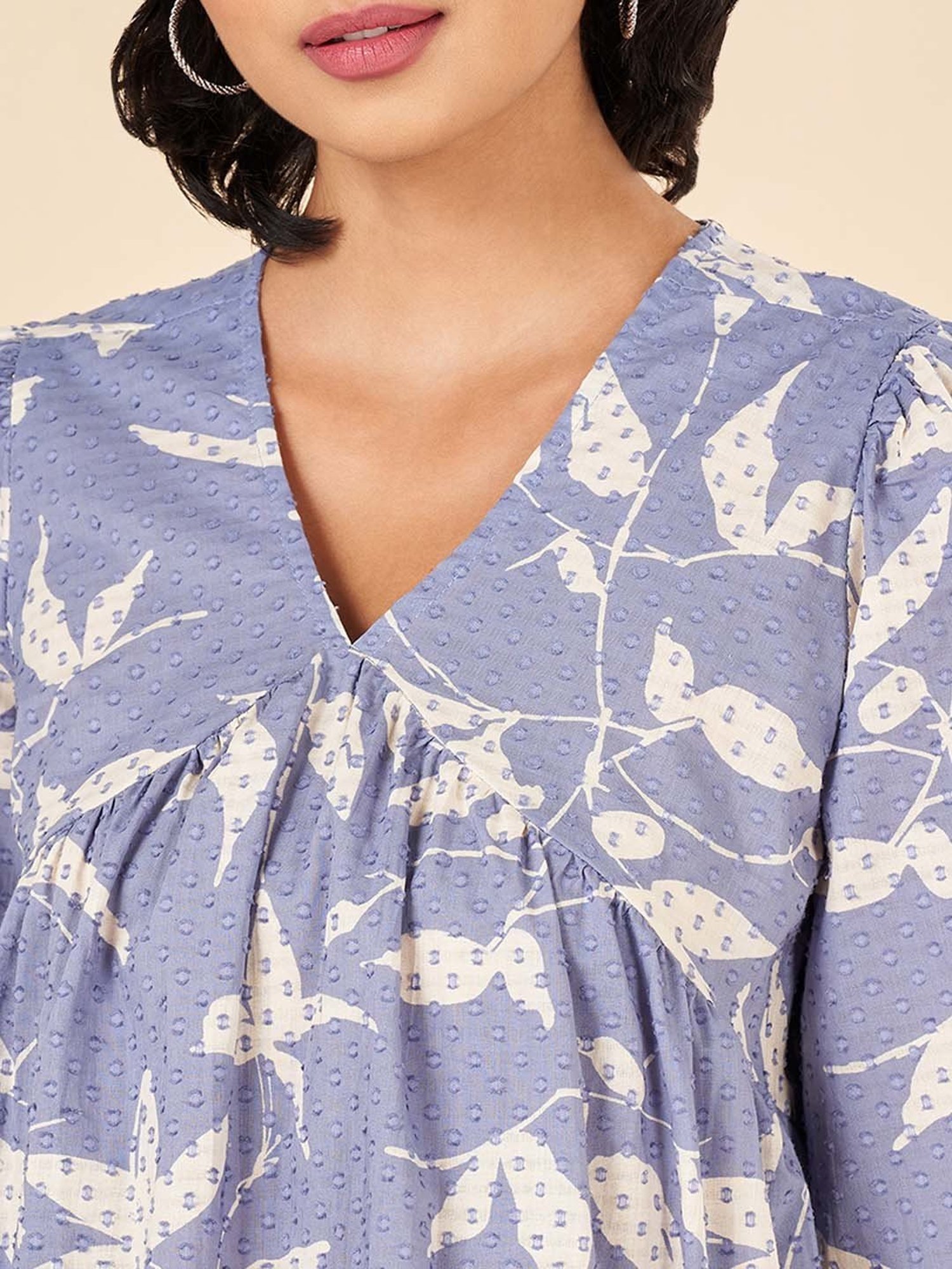 Akkriti by Pantaloons Blue Printed Top